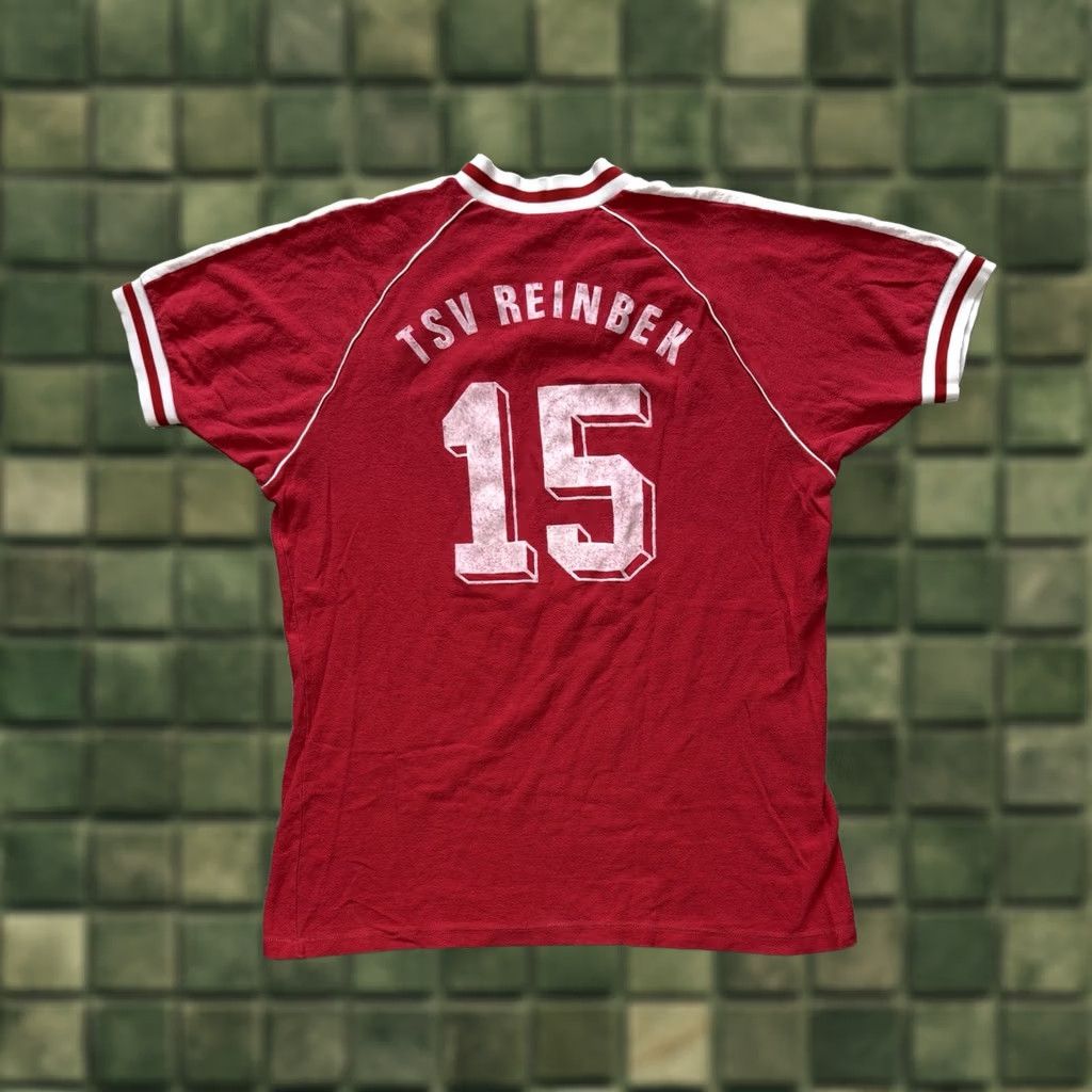 Erima TSV REINBEK 1980s #15 Jersey Shirt ERIMA Size L Red Men Short Sleeve Football Soccer T-Shirt Size US L / EU 52-54 / 3 - 1 Thumbnail