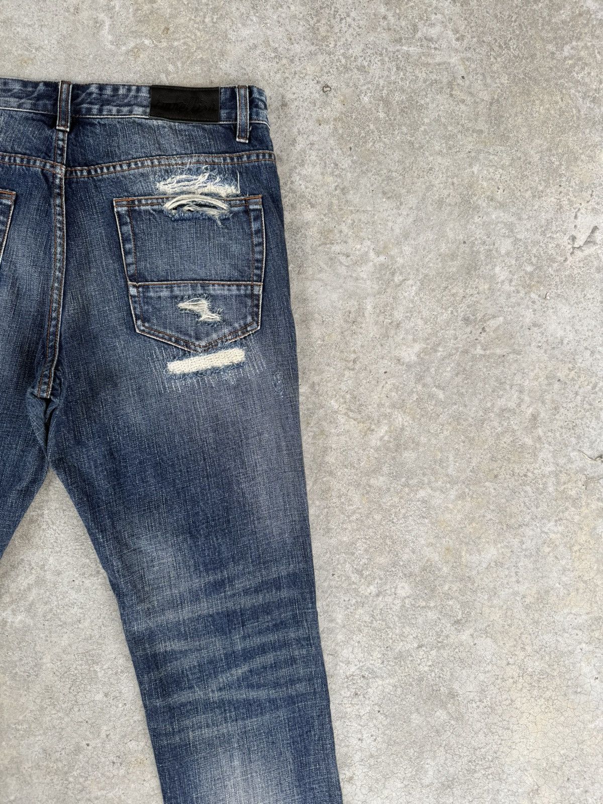 Embellish Japanese Embellish Boro Patchwork Distressed Slim Jeans Size US 34 / EU 50 - 10 Thumbnail