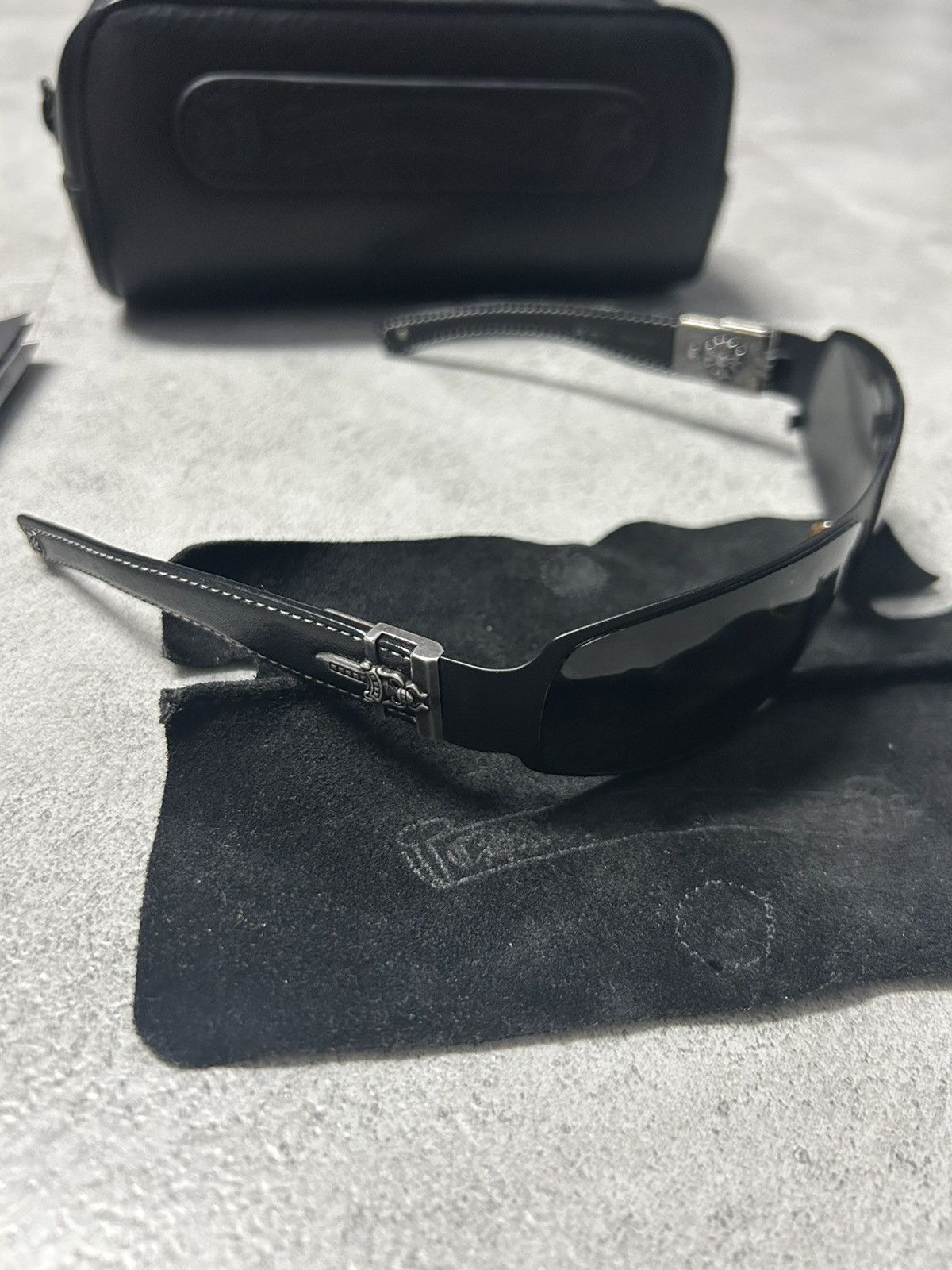 Chrome Hearts Chrome Hearts Vintage Deviant 2 Shades Black Silver Size ONE SIZE - 9 Thumbnail