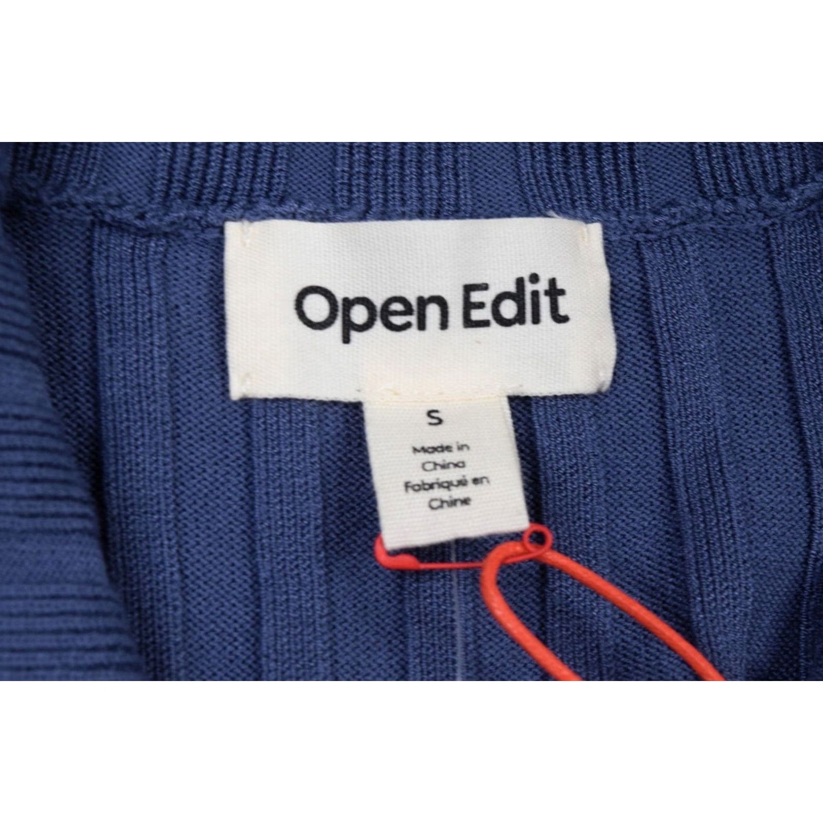 Vintage Open Edit Blue Shadow Ribbed Button-Up Long Sleeve Tunic Sweater Womens S Size S / US 4 / IT 40 - 5 Thumbnail