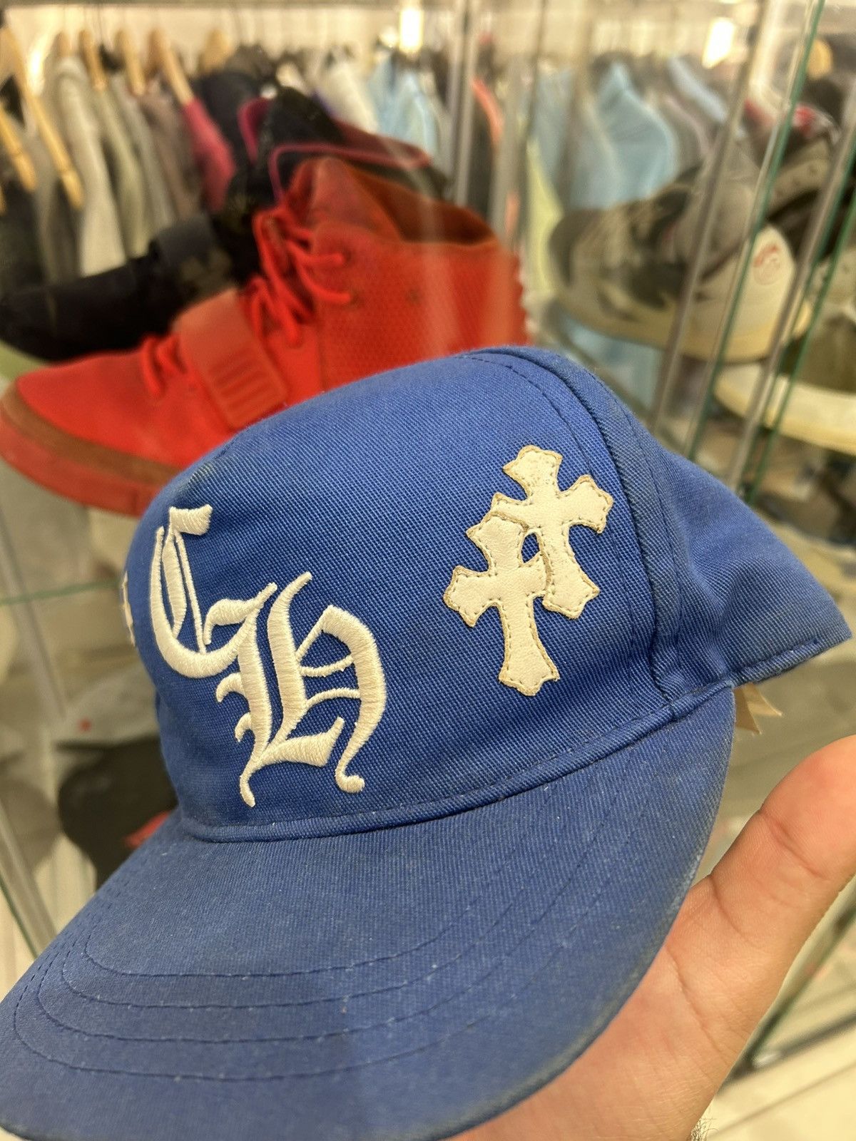 Chrome Hearts Chrome hearts blue cross patch trucker hat Size ONE SIZE - 2 Thumbnail
