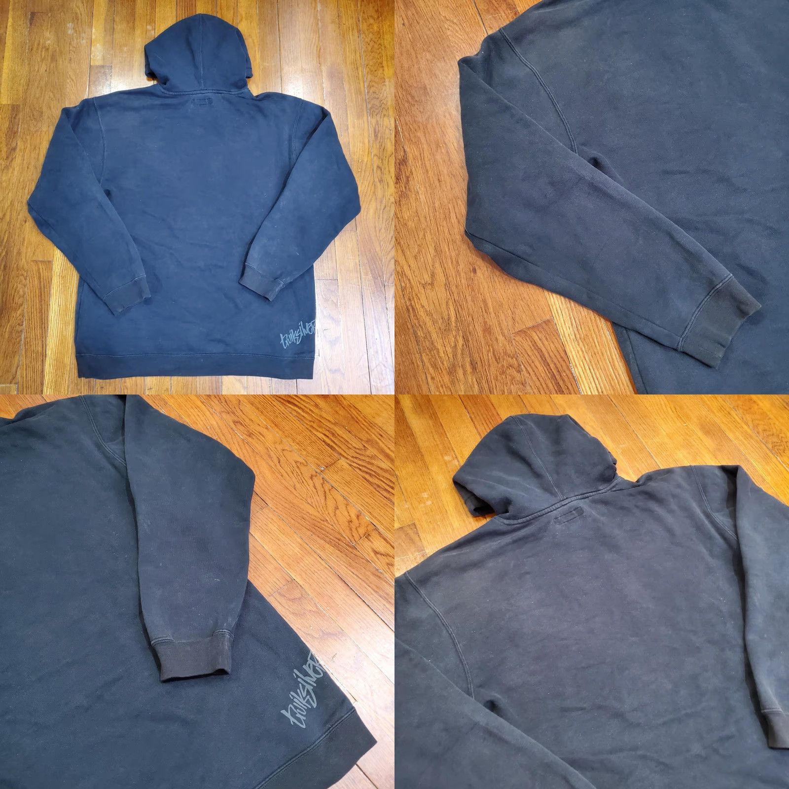 Quiksilver VINTAGE Quiksilver Hoodie Mens M Black Pullover Fleece Sweatshirt Logo 90s Gothic Outdoor Sports Graphic Print Kangaroo Pocket Size US M / EU 48-50 / 2 - 9 Thumbnail