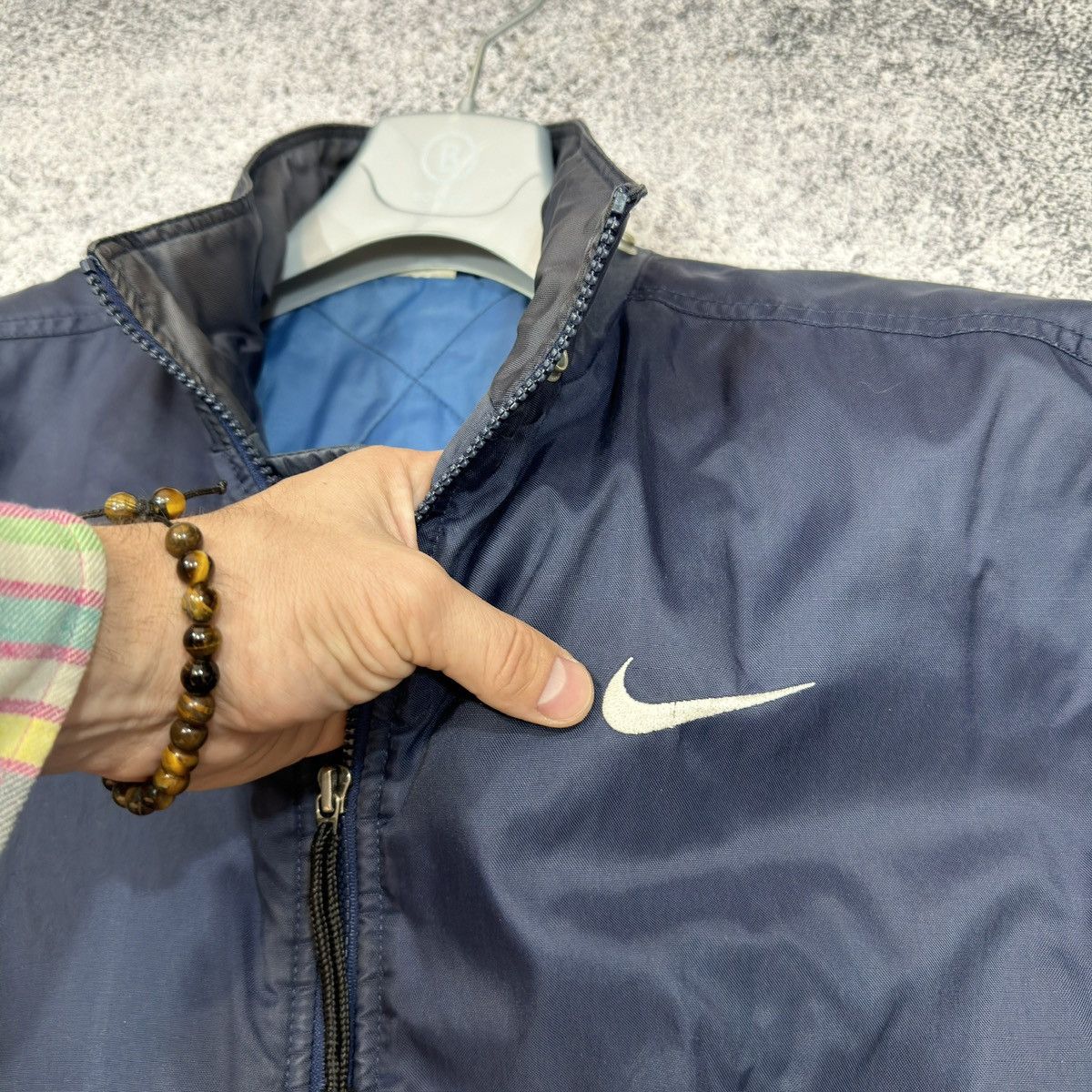 Nike × Vintage Vintage Nike Navy Jacket M size Size US M / EU 48-50 / 2 - 7 Thumbnail