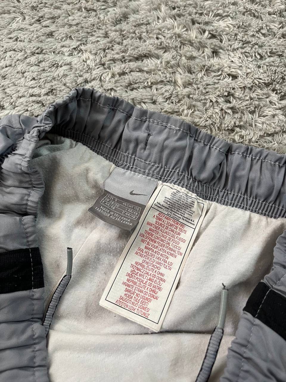 Nike × Vintage 00s Nike Vintage Track Pants Streetwear Drill Logo Swoosh Size US 32 / EU 48 - 8 Thumbnail