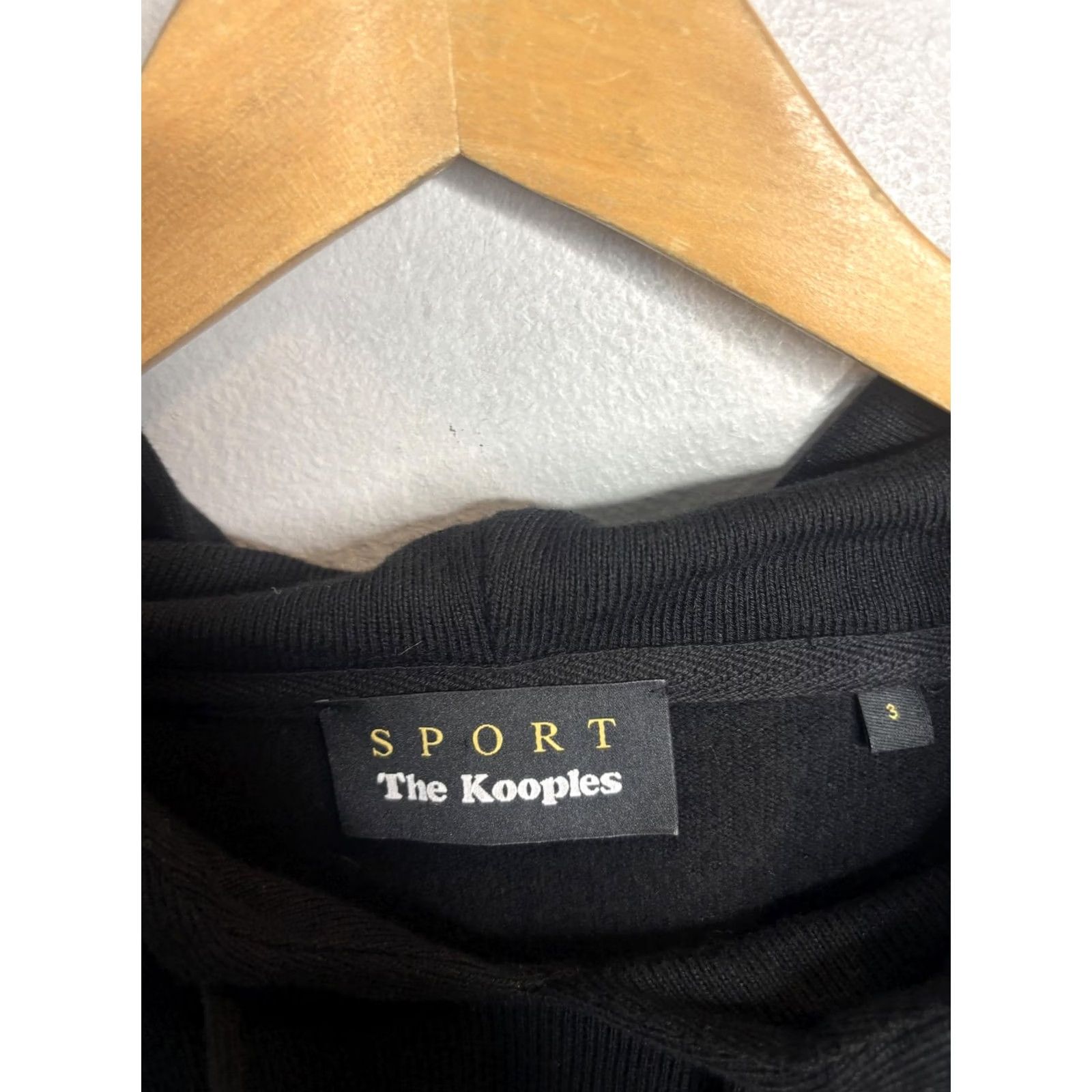 The Kooples VINTAGE The Kooples Sport Hoodie Womens 3 Black Lace Up Sleeve Cropped Sweatshirt Size XS / US 0-2 / IT 36-38 - 3 Thumbnail