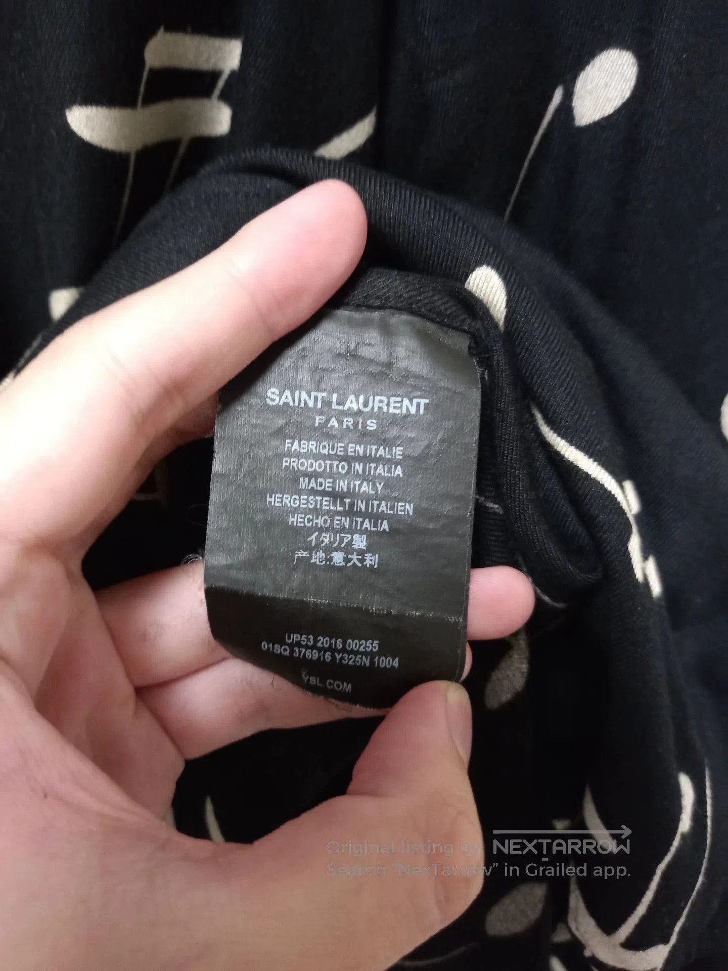 Saint Laurent Paris Saint Laurent Paris Musical Note Shirt. Size US XXS / EU 40 - 5 Thumbnail