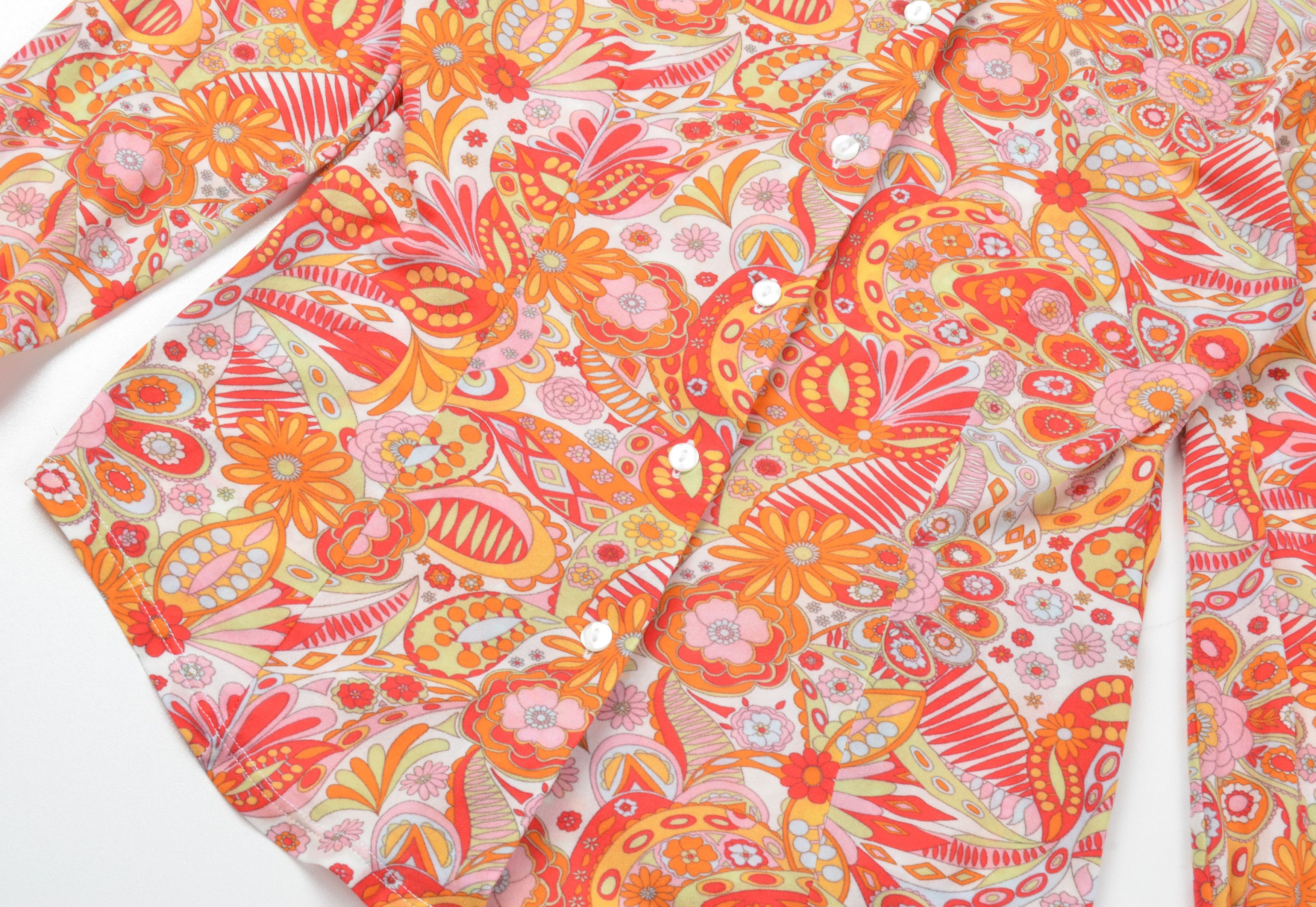 Vintage Vintage Naracamice Y2K Italian Mesh Psychedelic Floral Shirt Size S / US 4 / IT 40 - 6 Thumbnail