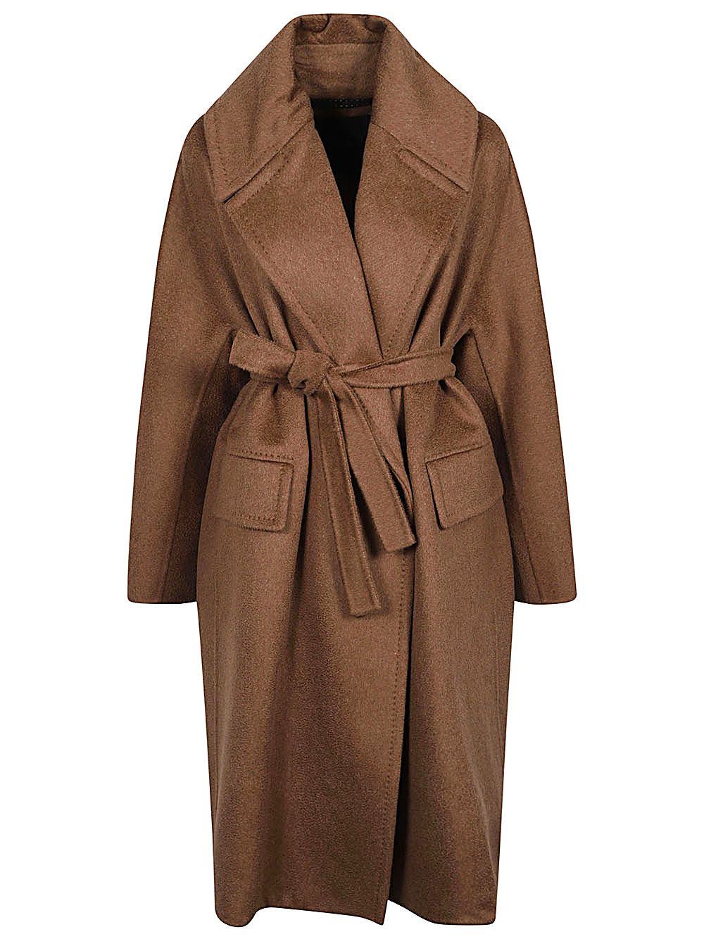 Max Mara MAX MARA 'Asturie1234' Grey Cashmere Blend Coat