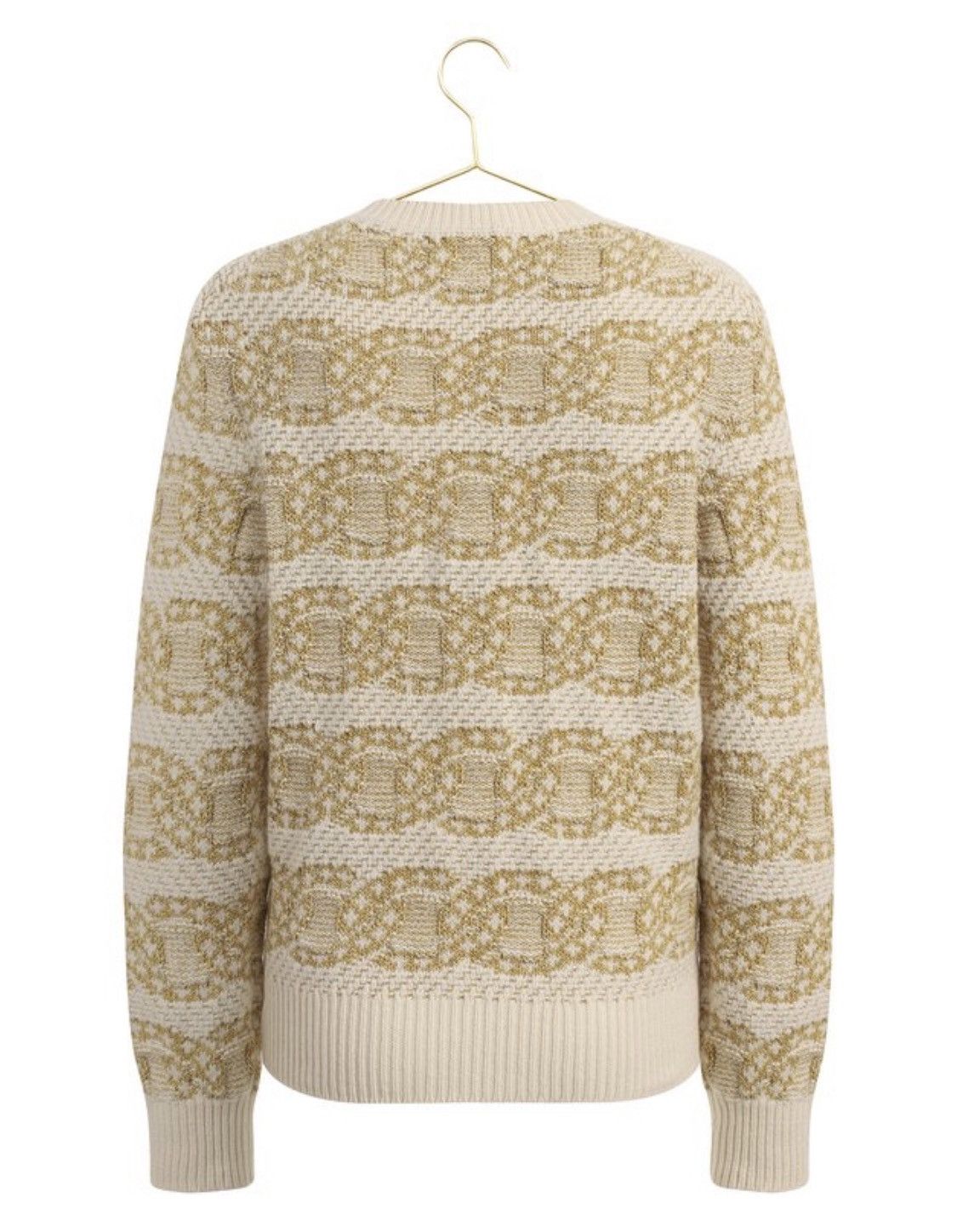 NEW! Chanel Cashmere Over Logo Cozy Beige Sweater Jumper