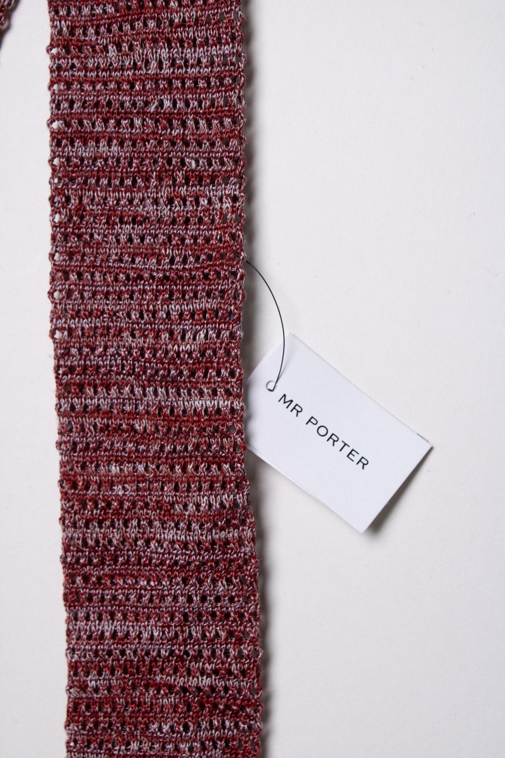 Richard James Richard James, knitted tie in red and white Size ONE SIZE - 2 Thumbnail