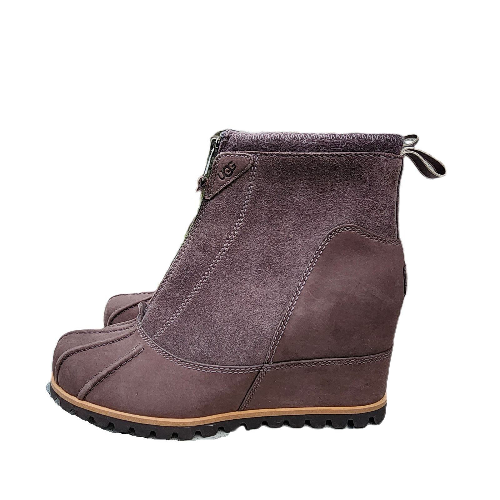 Ugg UGG Reggie Thundercloud Leather Wedge Ankle Boots 7.5 Size US 7.5 / IT 37.5 - 10 Thumbnail