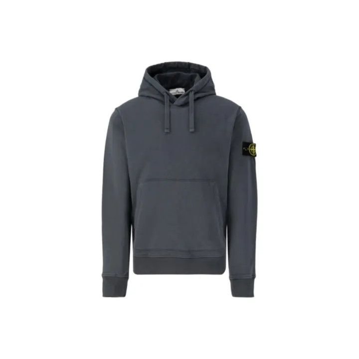 Stone Island Stone Island Gray Logo Hooded Sweatshirt Size US XL / EU 56 / 4 - 1 Thumbnail