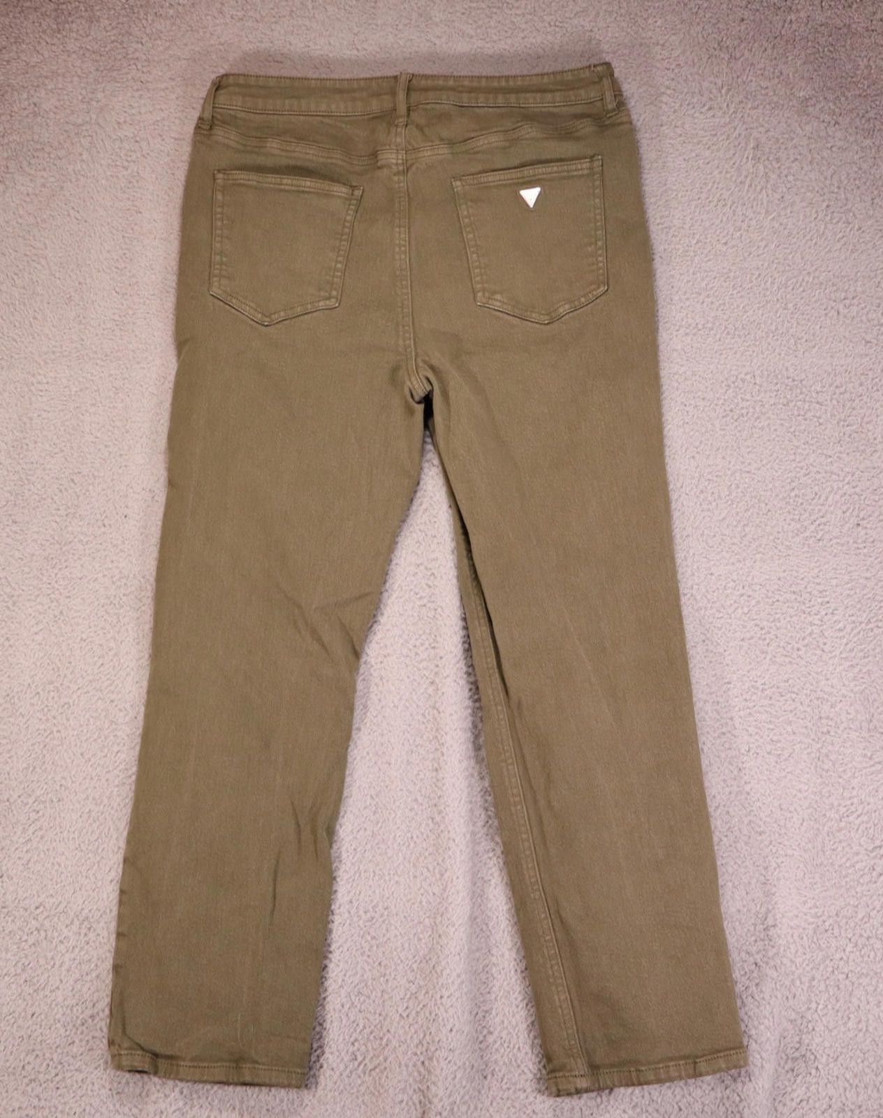 Guess Guess Men Jeans 32W 38L 27I Olive Green Flex Denim Distress Size US 32 / EU 48 - 7 Thumbnail