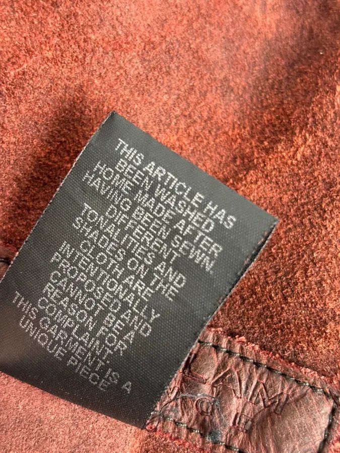 Isaac Sellam Experience Isaac Sellam Bordeaux Leather Back-Zip Avant-Garde Jacket Size US L / EU 52-54 / 3 - 14 Thumbnail