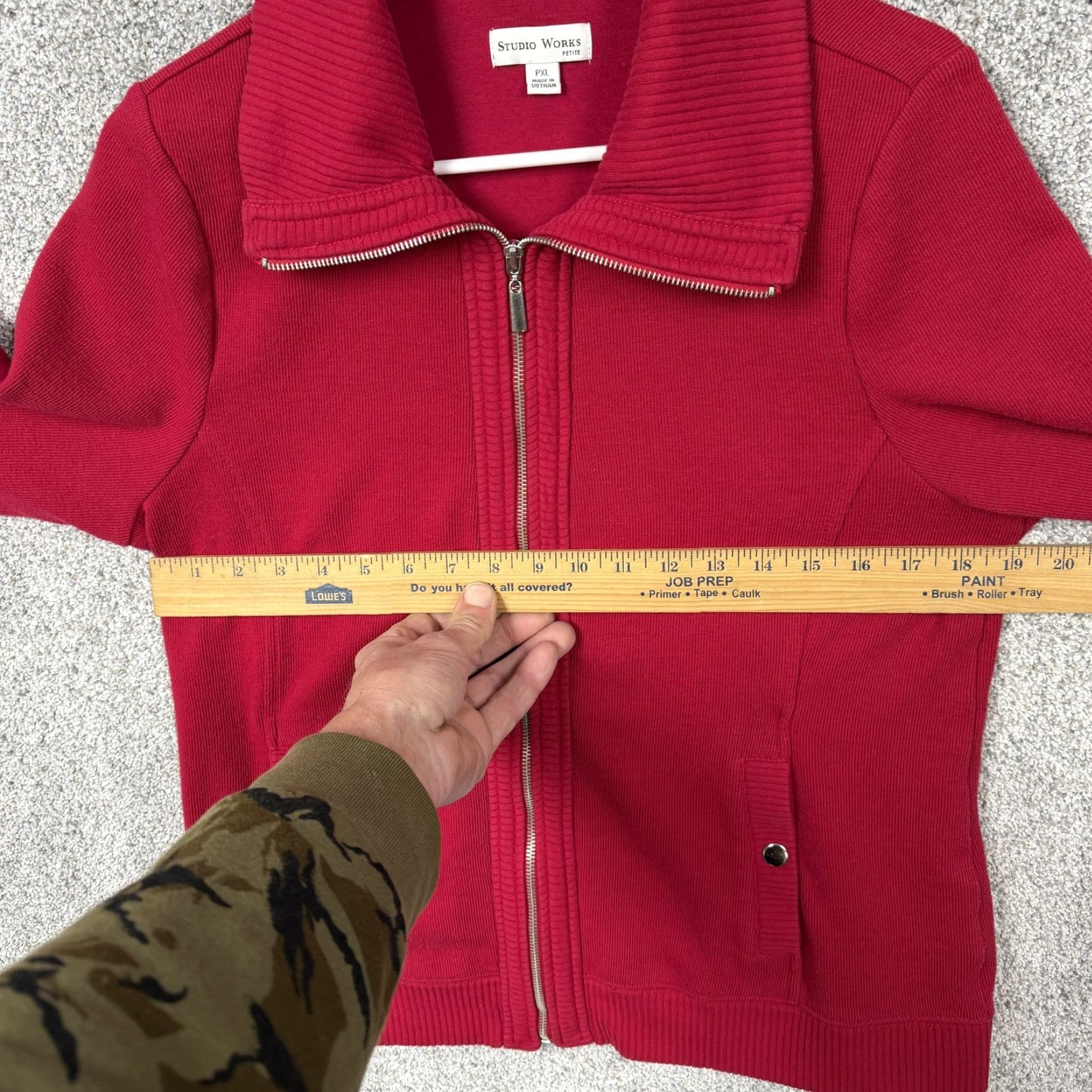 Vintage Studio Works Cardigan Sweater Womens PXL Petite Red Full Zip Coastal Grandmacore Shirt? Size XL / US 12-14 / IT 48-50 - 4 Thumbnail