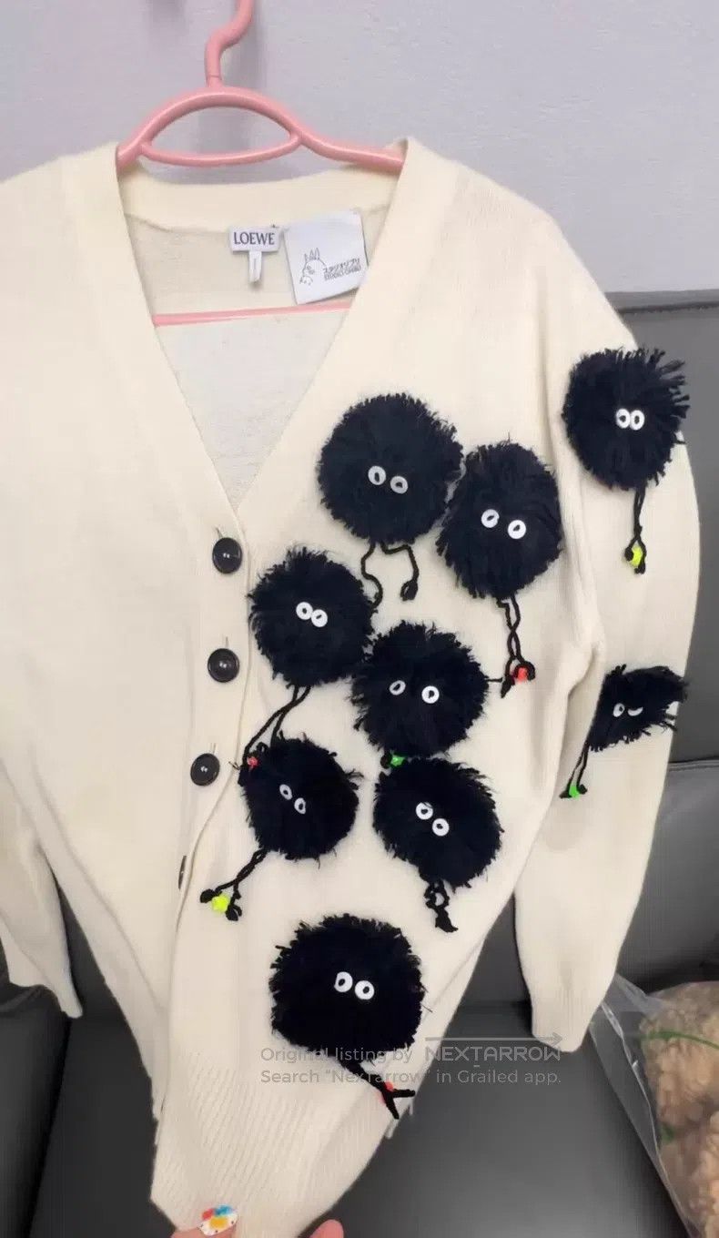 Loewe Loewe Spirited Away co-branded black coal ball cardigan sw Size S / US 4 / IT 40 - 4 Thumbnail