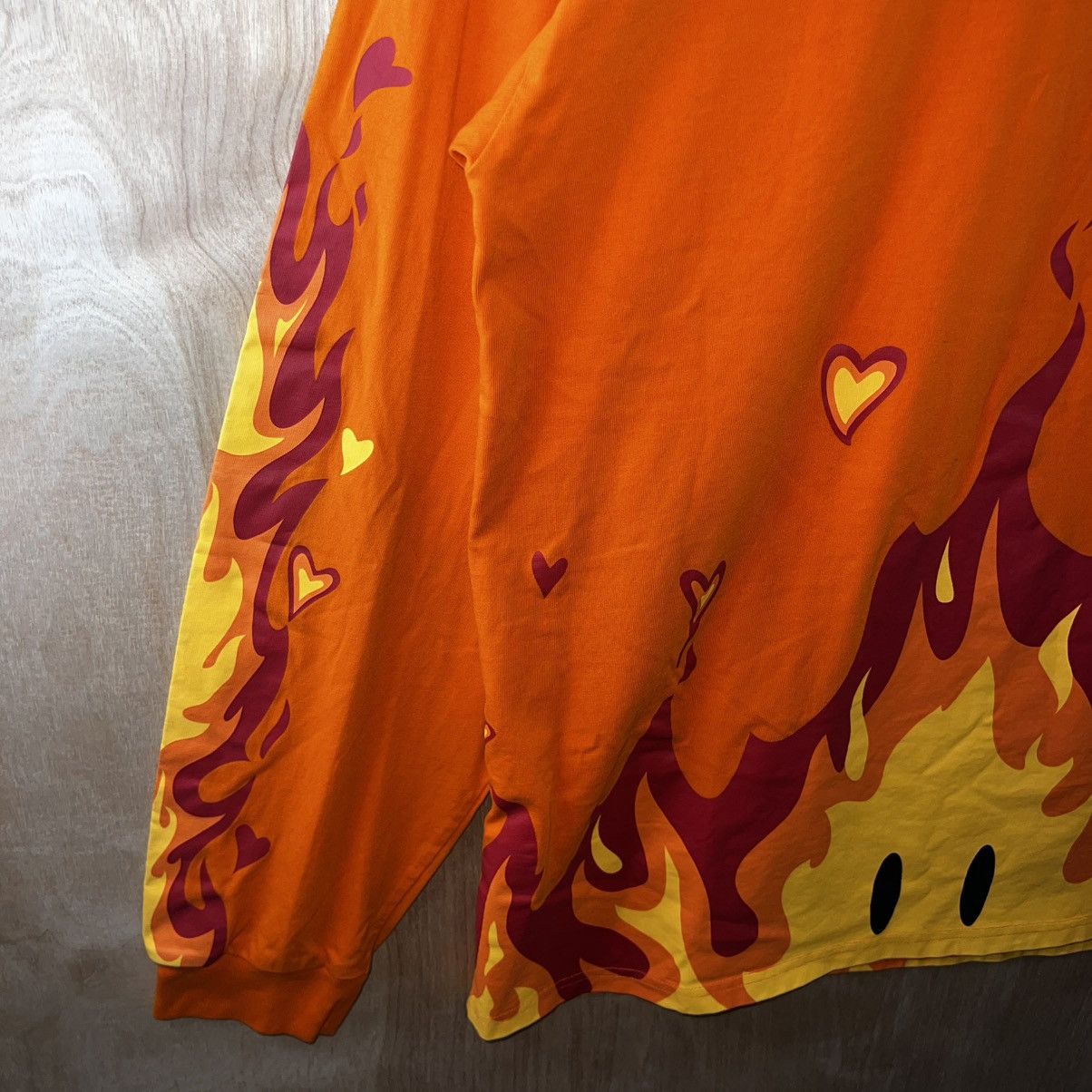 Drew House DREW HOUSE FIRE LONG SLEEVE DESIGNER TEE SHIRT Size US XL / EU 56 / 4 - 4 Thumbnail