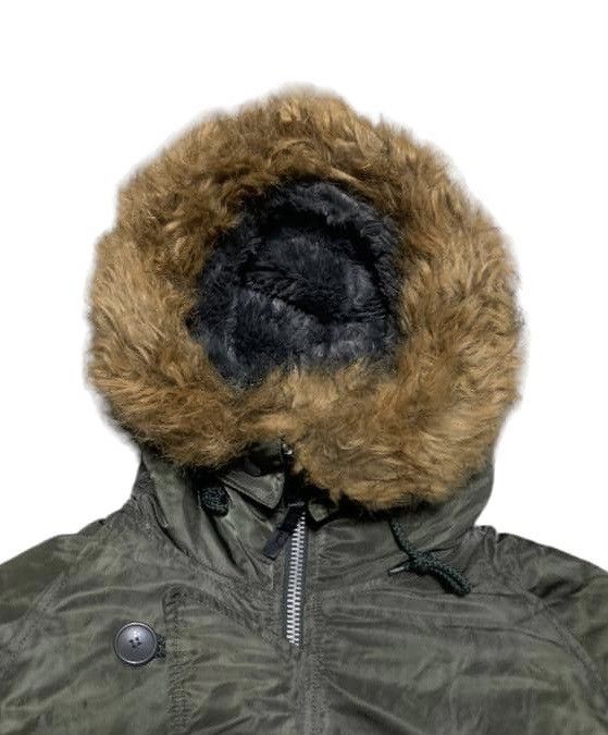 Alpha Industries Vintage Alpha Industries Fur Hoodie Bomber Jacket Nice Size US S / EU 44-46 / 1 - 7 Thumbnail