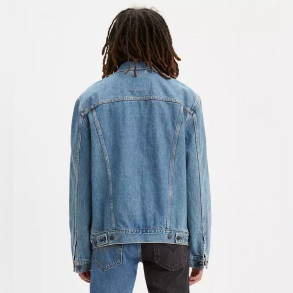 Levi's Men’s Blue Levi’s Denim Jean Jacket with Zipper Size Medium Size US L / EU 52-54 / 3 - 2 Thumbnail