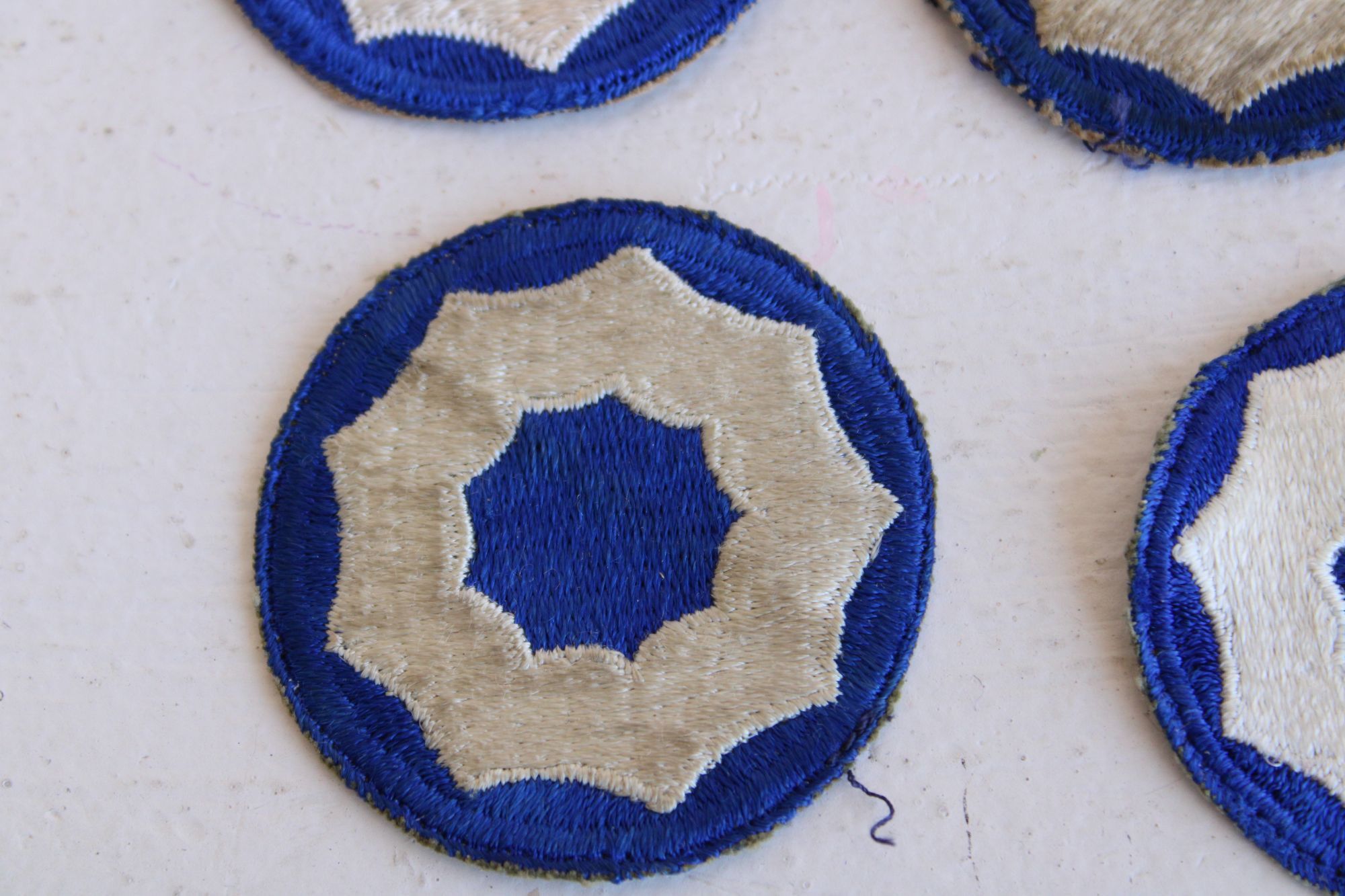 Vintage Vintage 1940s Patch, 9th Service Command Blue Circle with Wh Size ONE SIZE - 6 Thumbnail