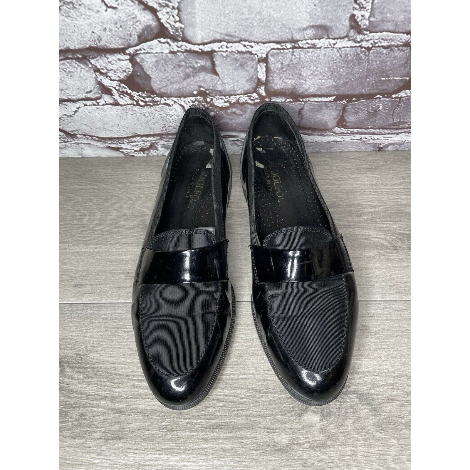 Adolfo Dominguez ADOLFO Black Patent Leather Tuxedo Dress Loafers Shoes Men’s Size US 8.5 / EU 41-42 - 2 Thumbnail