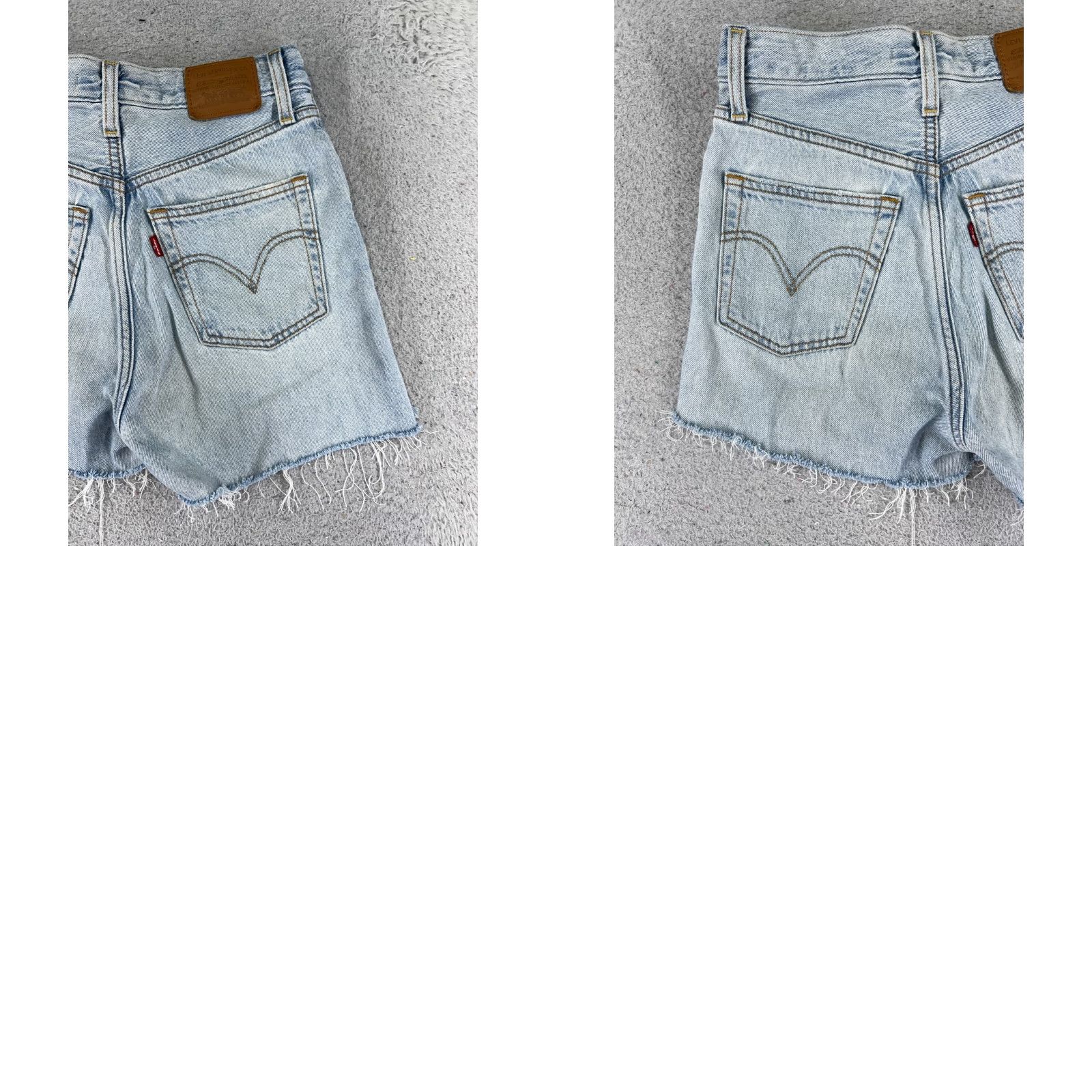 Levi's Levis Shorts Womens 26 Blue Denim Jean Cutoff Premium Light Wash 3 in Inseam 5-Pocket Stretch Casual Fall Summer Womens Size 26" / US 2 / IT 38 - 10 Thumbnail