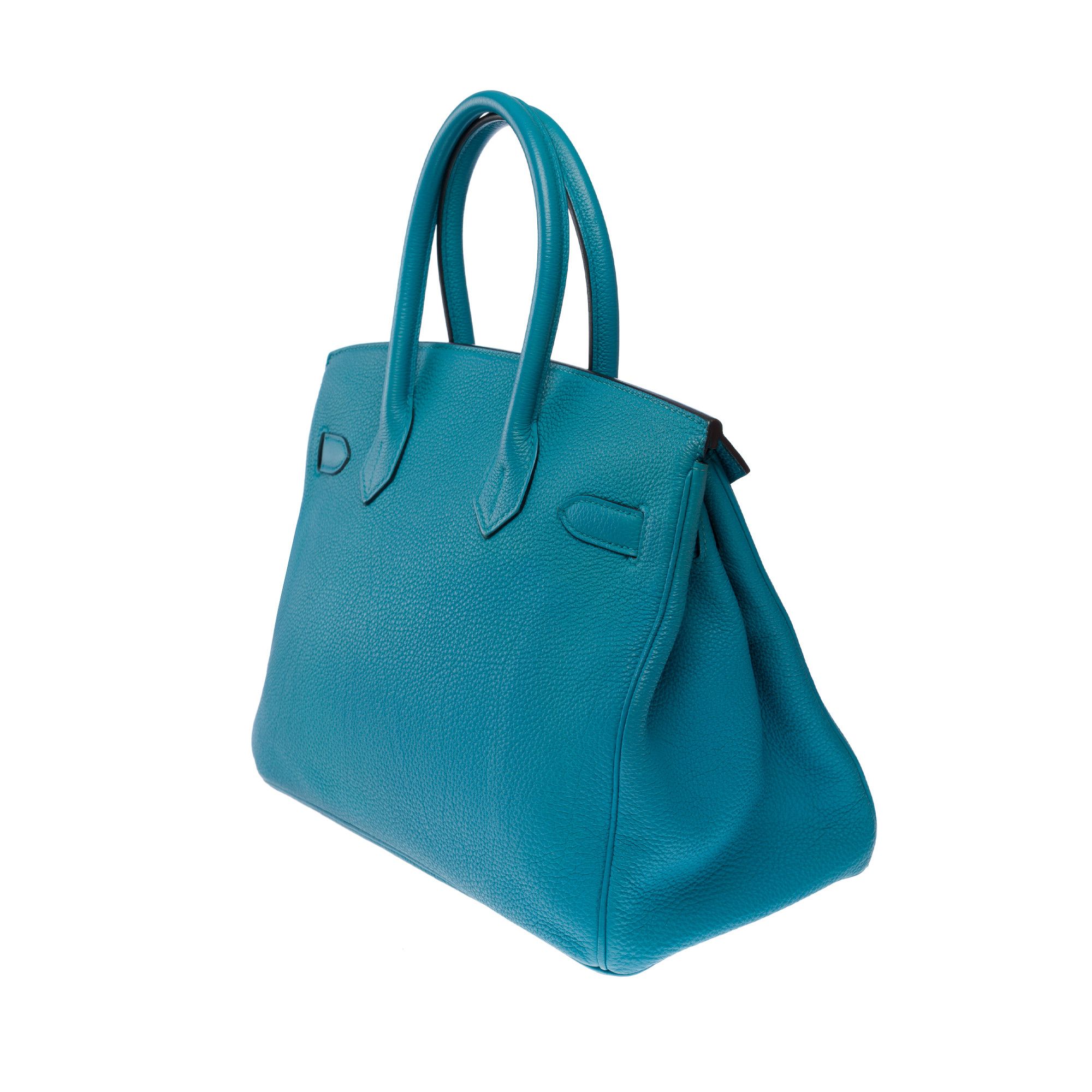 Hermes HERMES Birkin 30 in Blue Leather Size ONE SIZE - 6 Thumbnail