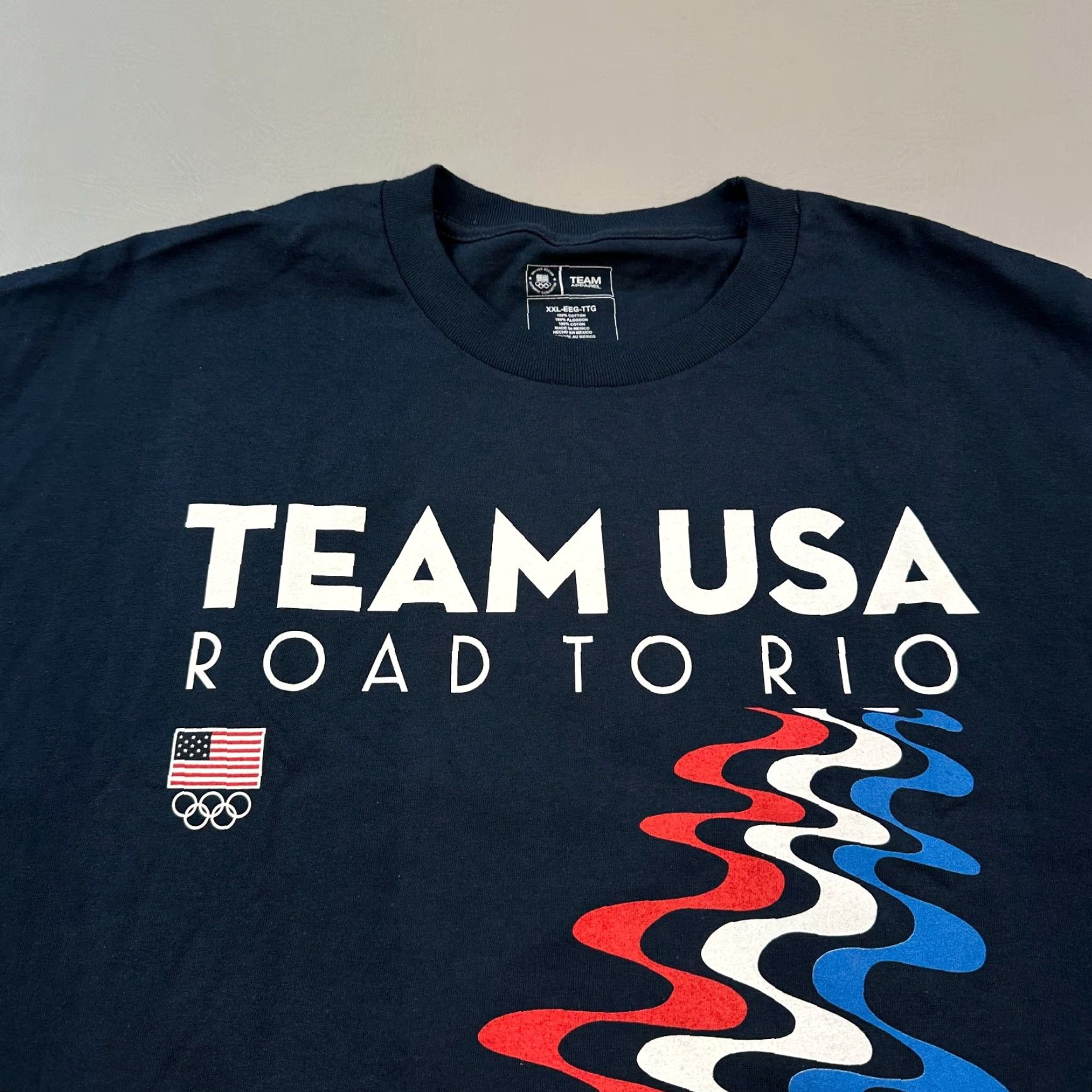 Vintage USA Olympic Team Shirt Mens 2XL Blue Road To Rio 2016 Apparel Deadstock 90s Retro Classic USA Shirt Mens 2XL Blue Road To Rio 2016 Apparel Deadstock Size US XXL / EU 58 / 5 - 2 Thumbnail