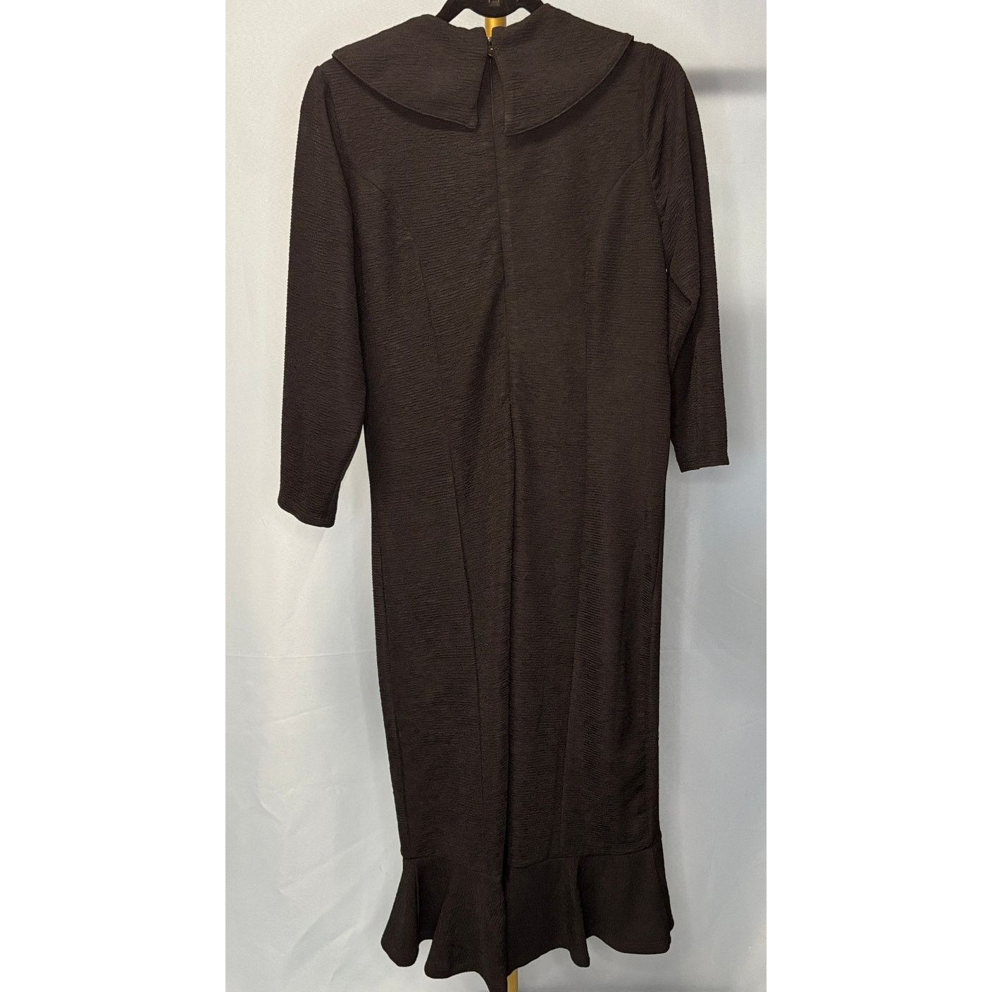 Other PLUS Size 12W | Women’s Stretch Crepe Flutter Hem Dress NWT Size XL / US 12-14 / IT 48-50 - 4 Thumbnail
