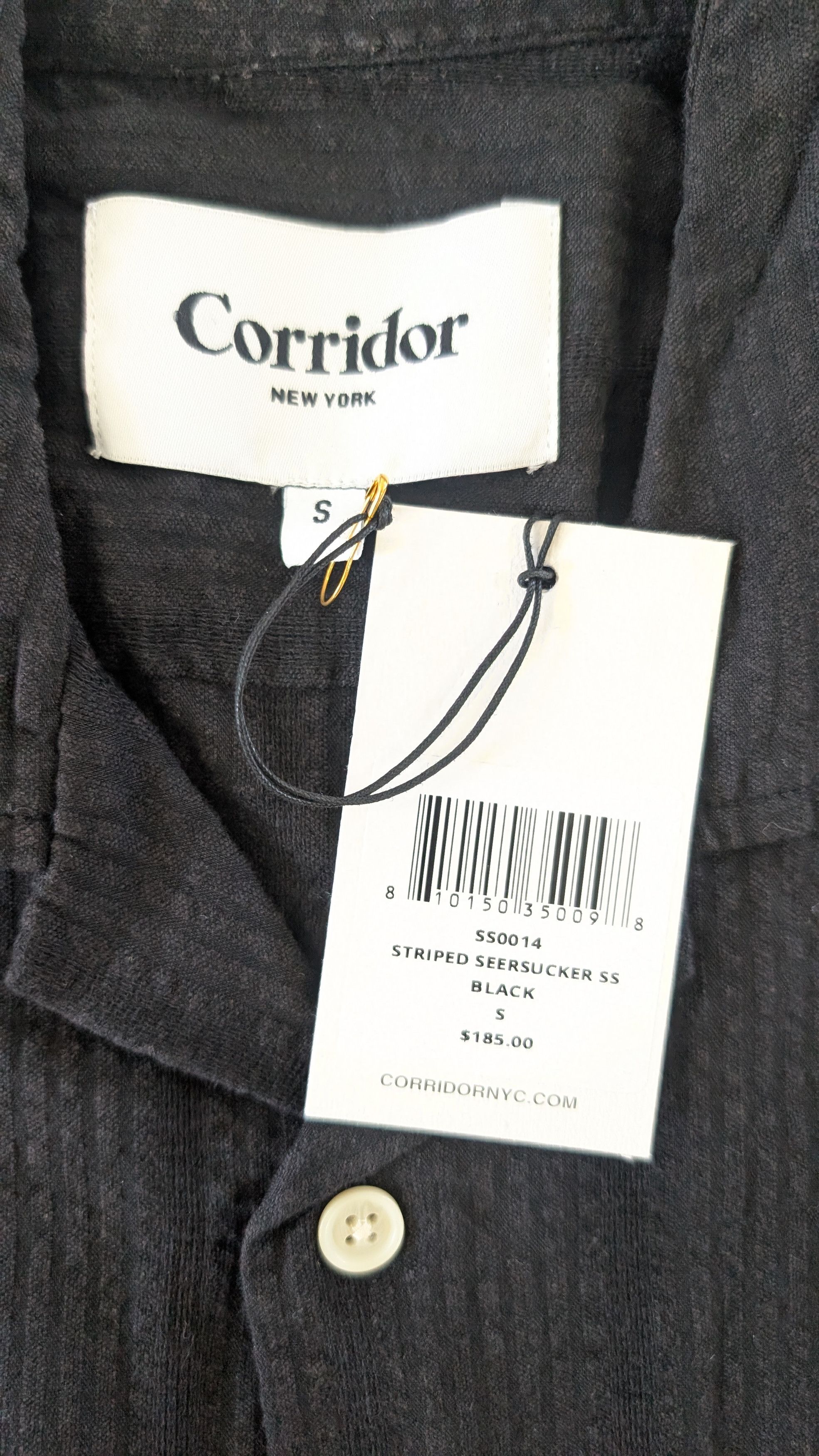 Corridor Corridor NYC Black Striped Seersucker Size S Size US S / EU 44-46 / 1 - 3 Thumbnail