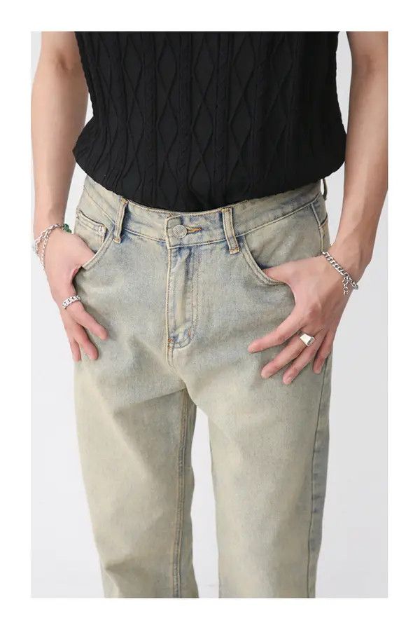Japanese Brand Hadate x Asai Men's vintage washed distressed simple jeans Size US 32 / EU 48 - 5 Thumbnail