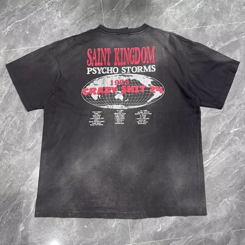 Saint Michael Saint Michael Character letter printed round neck short sl Size US XL / EU 56 / 4 - 2 Thumbnail