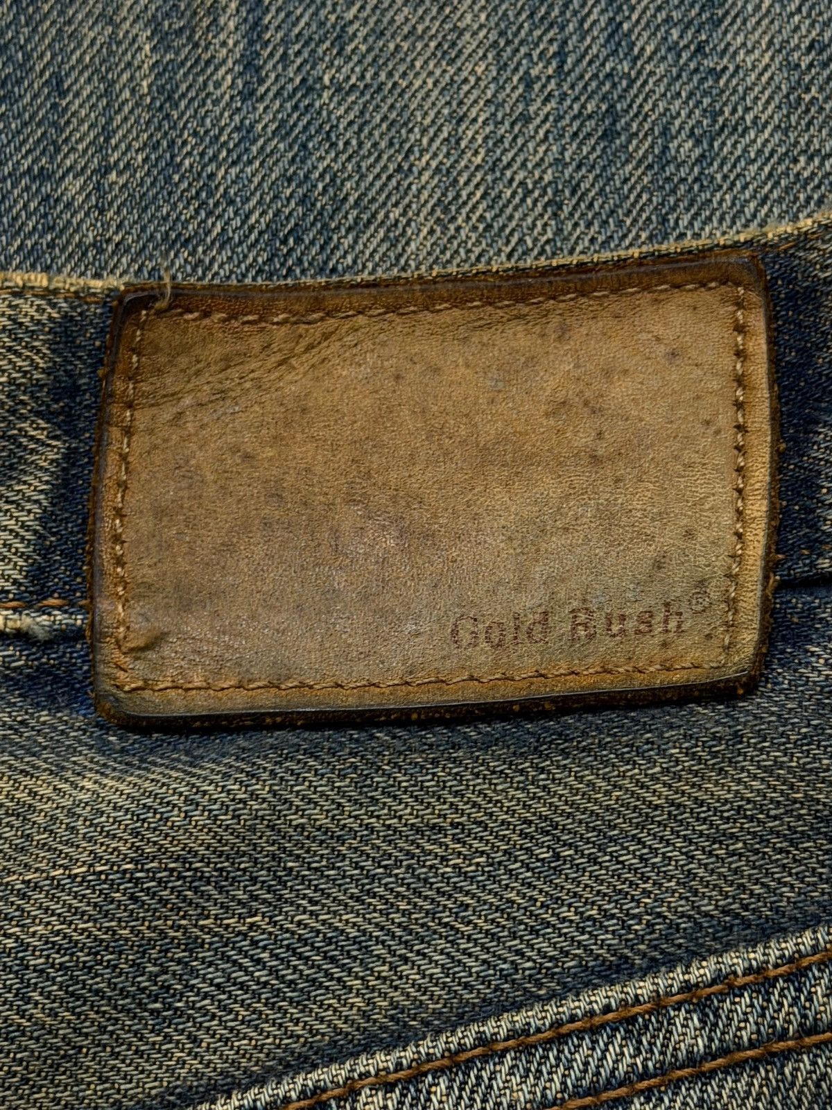 Japanese Brand Vintage Gold Rush Japan Y2K Wide Leg Denim Jeans | W33 Size US 33 - 11 Thumbnail