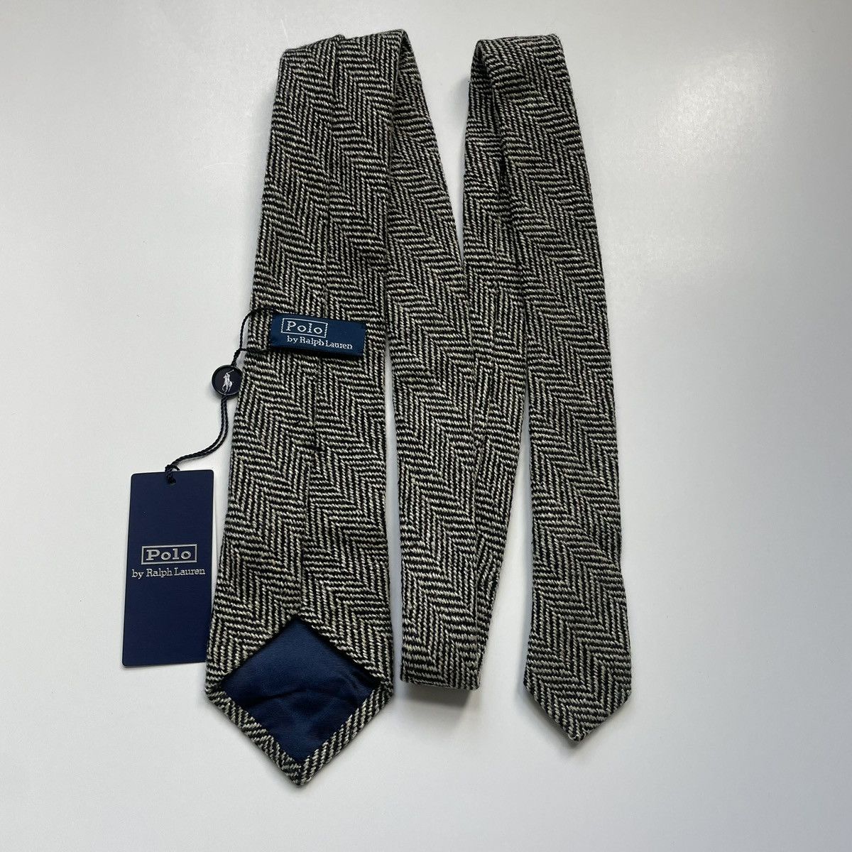 Polo Ralph Lauren Ralph Lauren Black and White Classic Wool Tie Size ONE SIZE - 4 Thumbnail