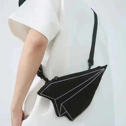 Japanese Brand Fashion y2k contrast thread fanny pack grunge shoulder bag Size ONE SIZE - 2 Thumbnail