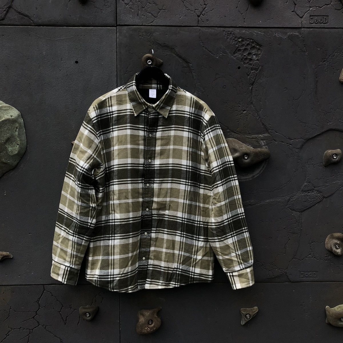 Jjjjound JJJJOUND THERMAL SHIRT OLIVE | Grailed