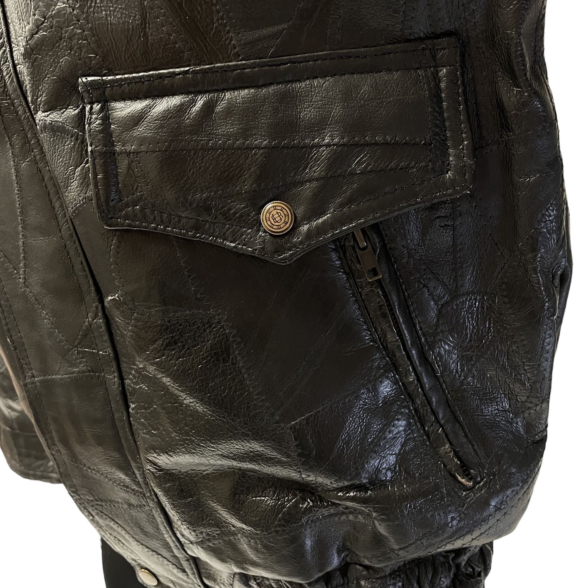 Other Vtg PATCHWORK Leather USA Korean Veteran Bomber Size US S / EU 44-46 / 1 - 6 Thumbnail