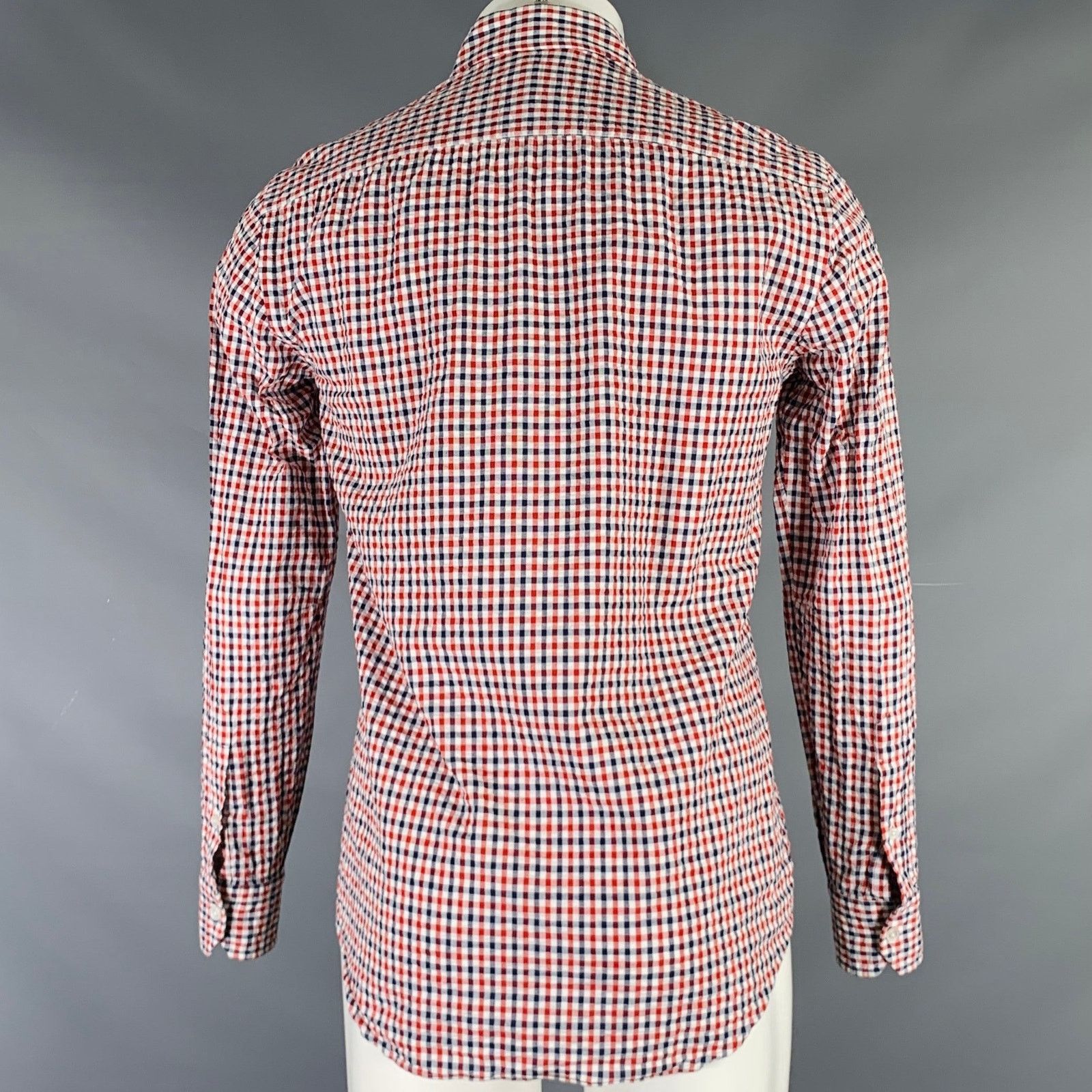 Salvatore Piccolo SALVATORE PICCOLO Blue Checkered Cotton Long Sleeve Shirt Size US M / EU 48-50 / 2 - 4 Thumbnail