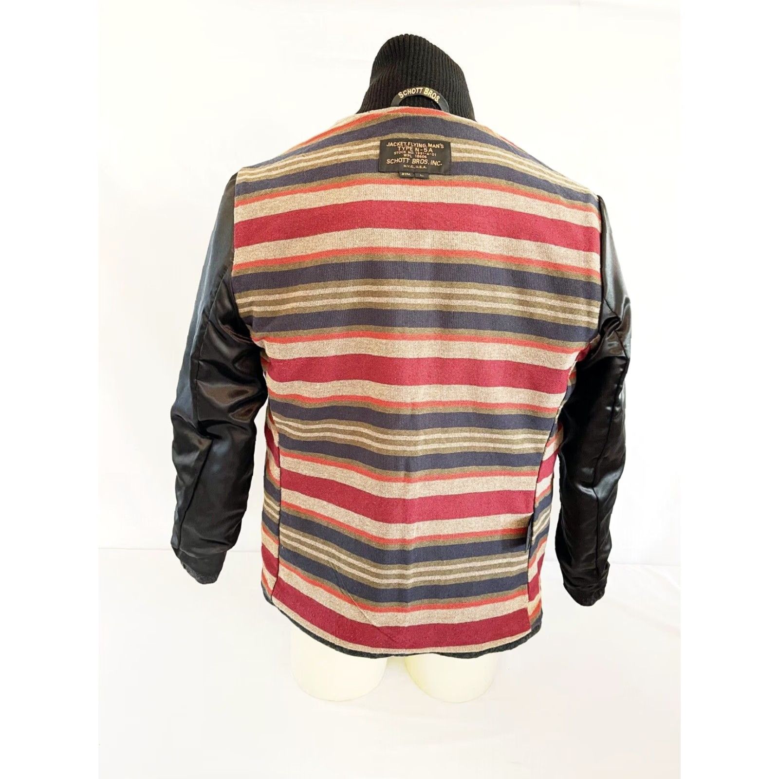 Schott VINTAGE Schott NYC N-5A Mens Large Wool Flying Jacket Flight USA 1860 Pockets Bomber Size US L / EU 52-54 / 3 - 6 Thumbnail