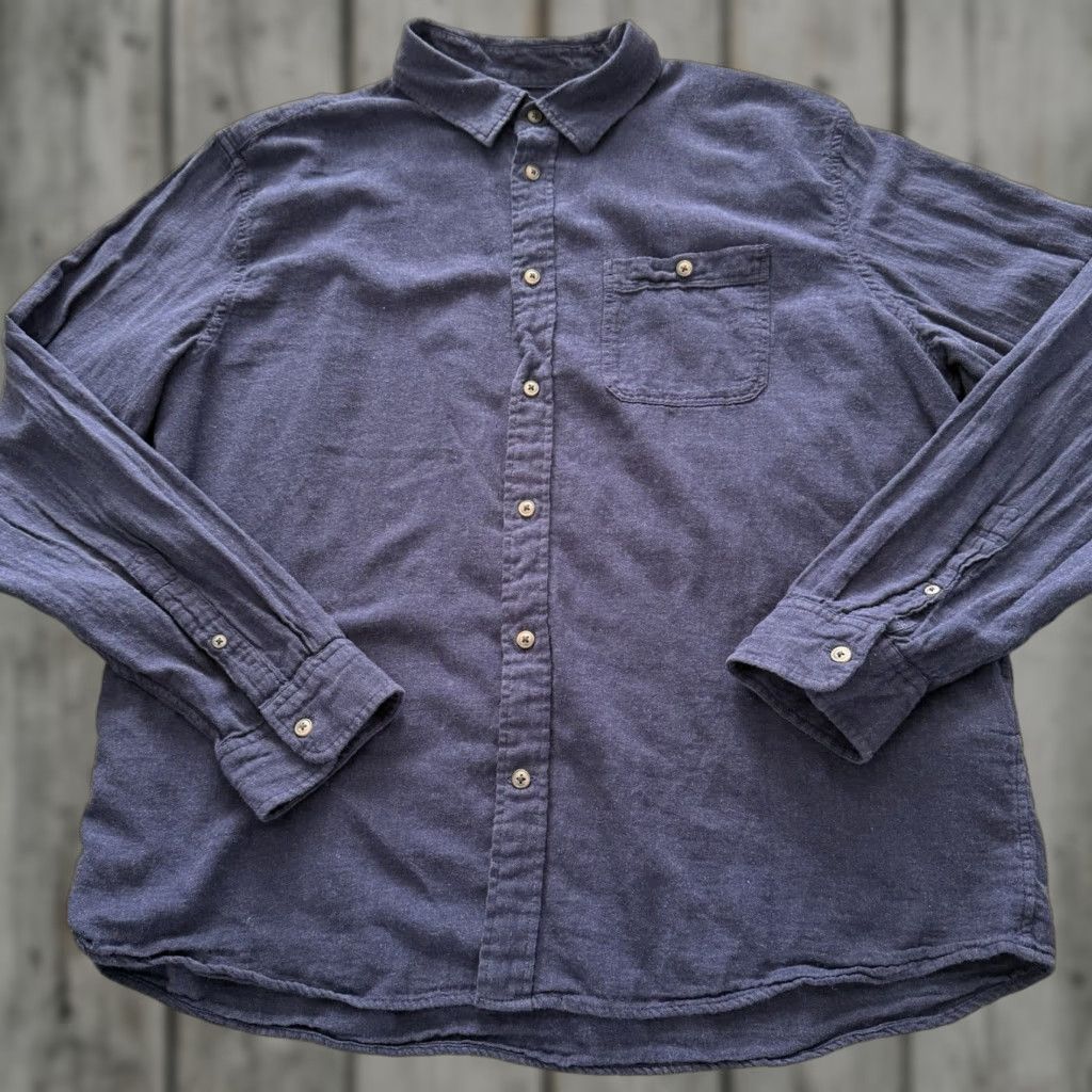 Gap GAP Untucked Fit Shirt Mens XL Blue Button Up Long Sleeve Brushed Cotton Size US XL / EU 56 / 4 - 1 Thumbnail
