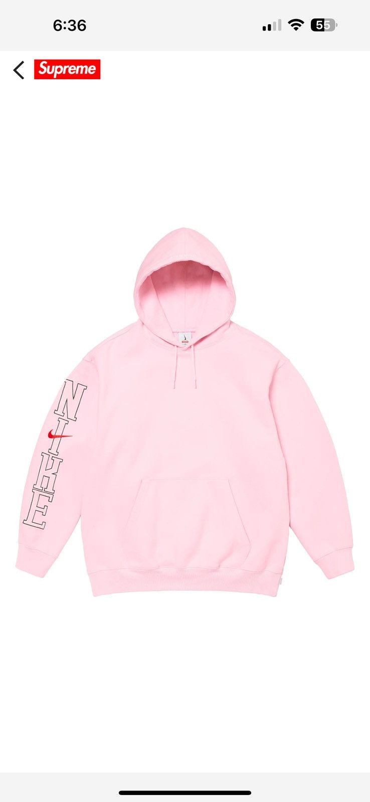 image of Nike Hooded Sweater in Pink, Men's (Size Large)