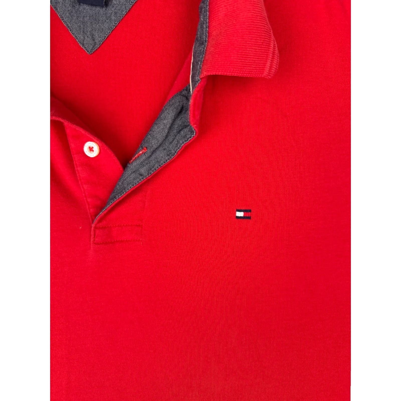 Tommy Hilfiger Tommy Hilfiger Polo Shirt Mens Adult Large Red 100% Cotton Short Sleeve Jersey Logo Modern Sports American Slim Vintage: No Size US L / EU 52-54 / 3 - 6 Thumbnail