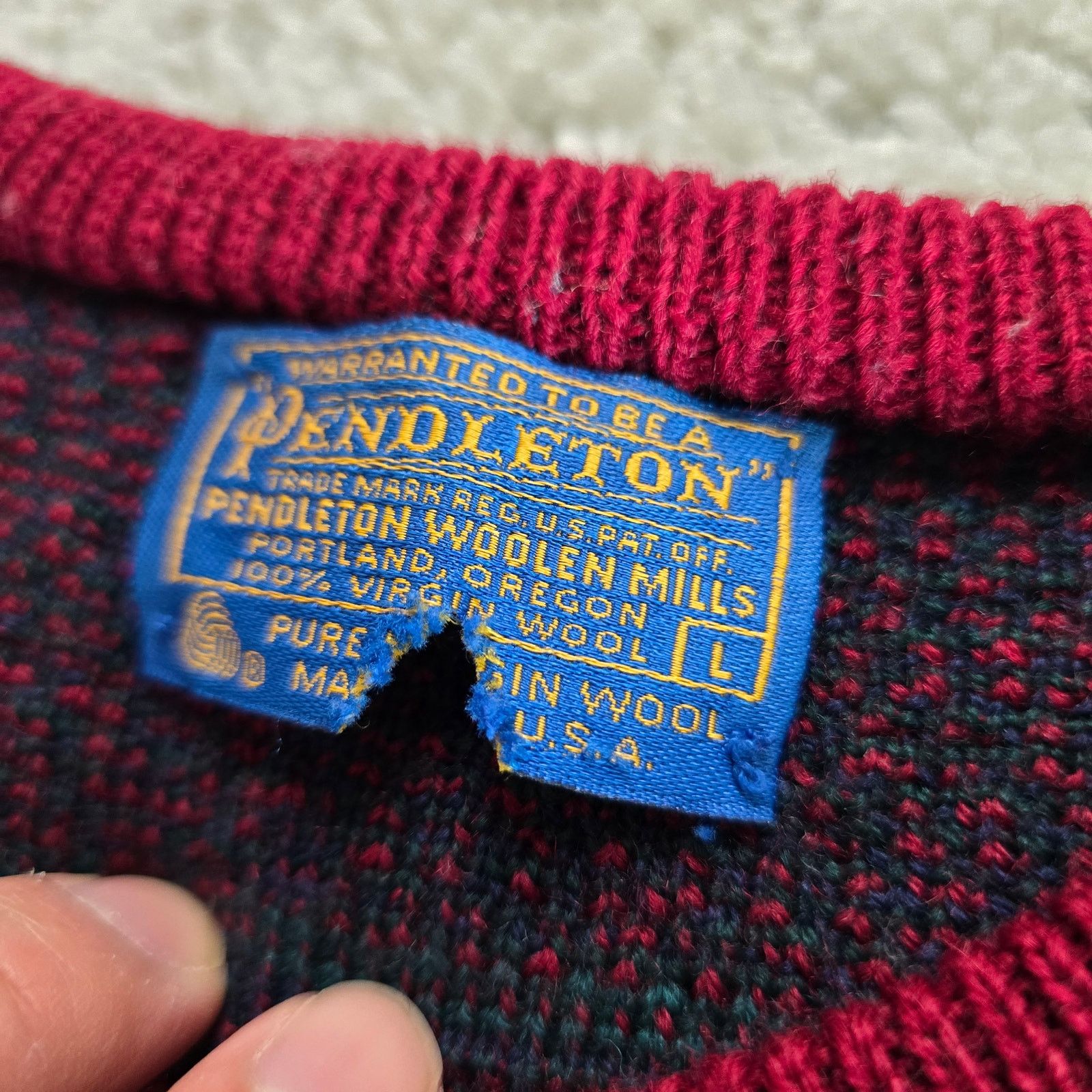 Pendleton Pendleton Vintage VTG Mens Crewneck Christmas Sweater L Size US L / EU 52-54 / 3 - 6 Thumbnail