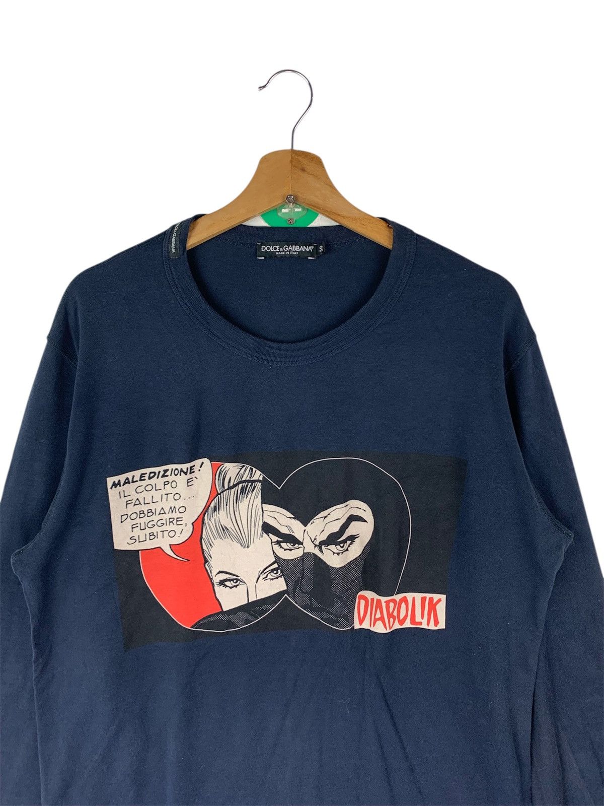 Dolce & Gabbana Dolce Gabbana D&G diabolik long sleeve T-shirt Blue Colour Size US M / EU 48-50 / 2 - 2 Thumbnail