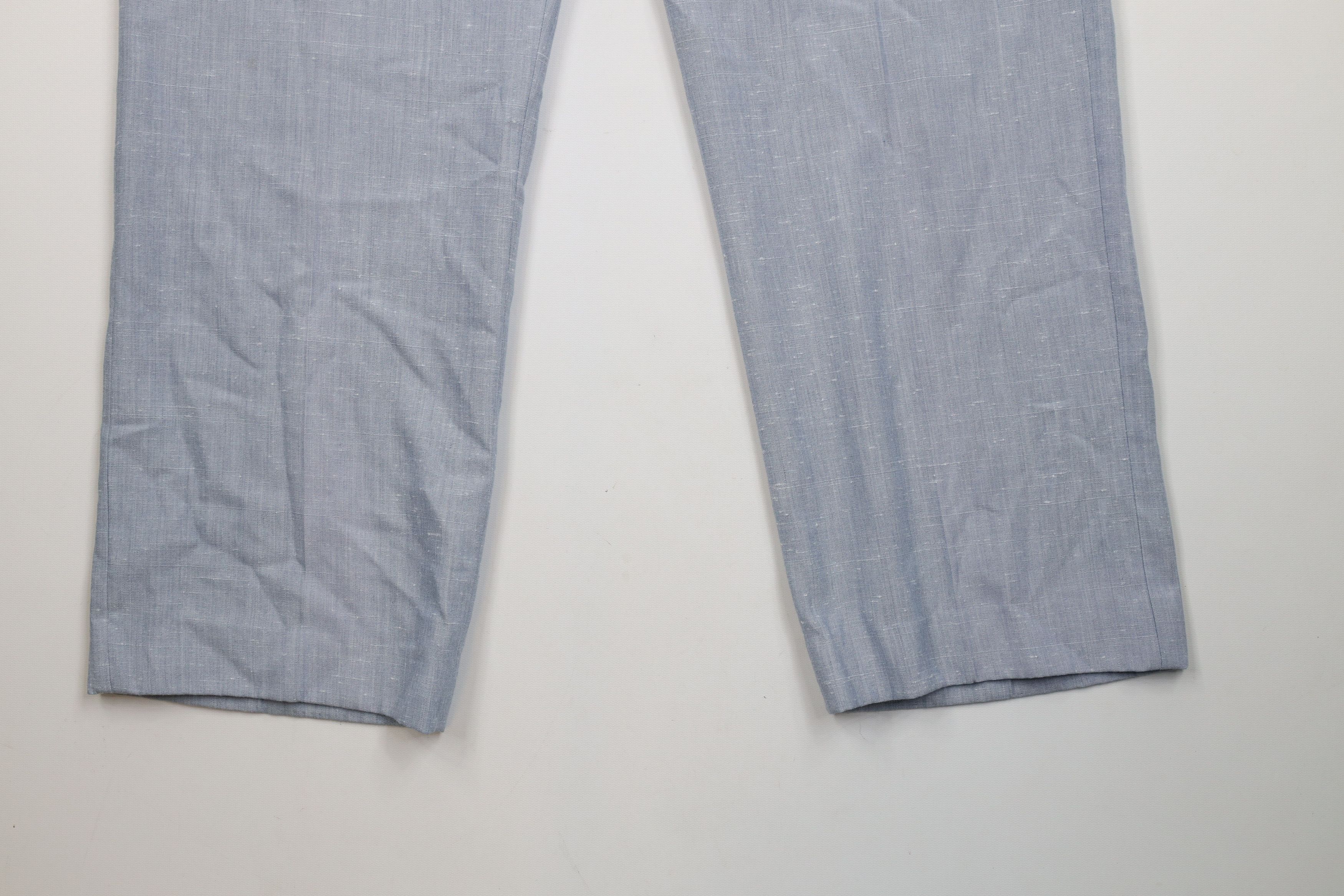 Vintage Vintage 70s Streetwear Chambray Wide Leg Chino Pants USA Size US 36 / EU 52 - 4 Thumbnail