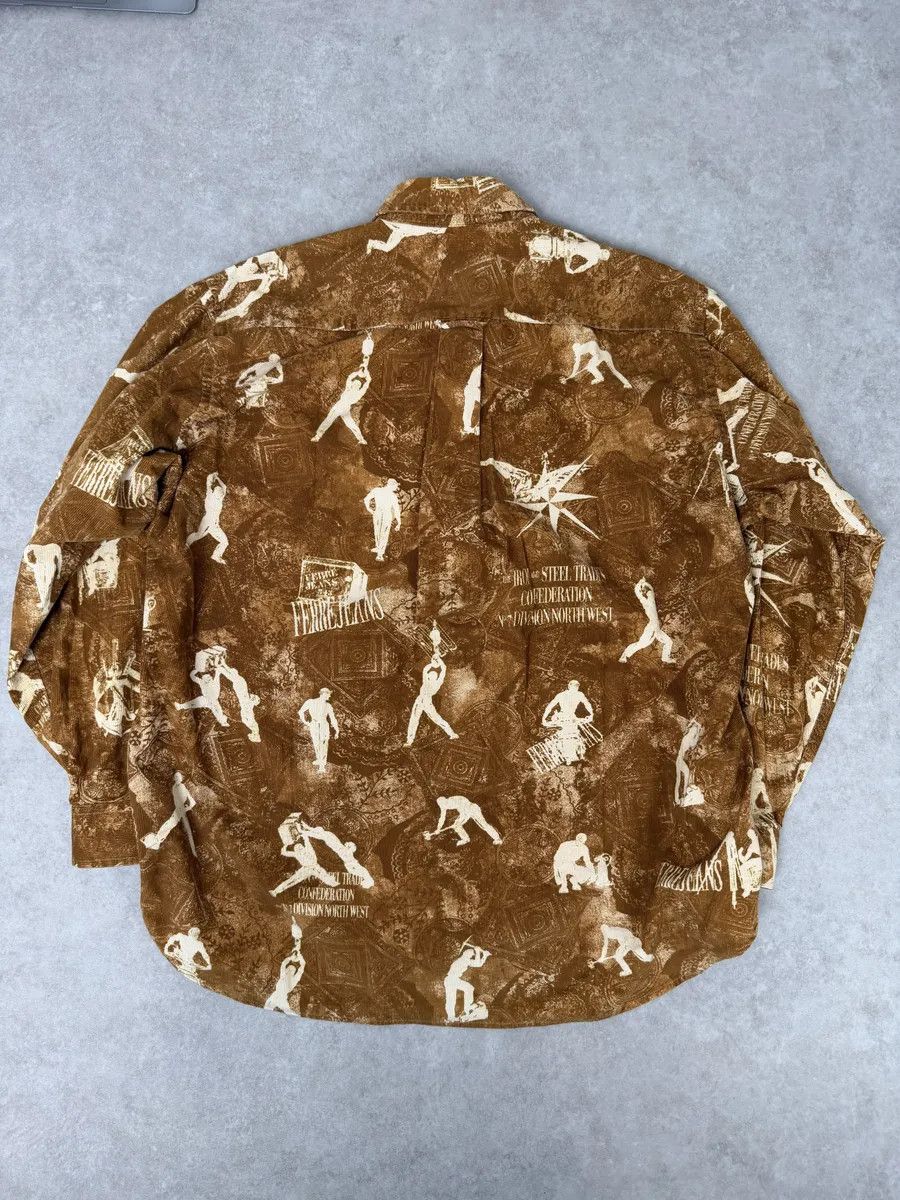 Gianfranco Ferre 1990s Gianfranco Ferré Contemporary Brown Humanoid Shirt Size US M / EU 48-50 / 2 - 2 Thumbnail
