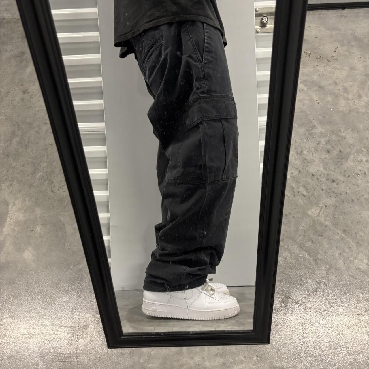 Japanese Brand × Vintage Crazy Vintage Y2K/2000s Baggy Black Streetwear Skater Style Cargo Pants! Size US 36 / EU 52 - 2 Thumbnail