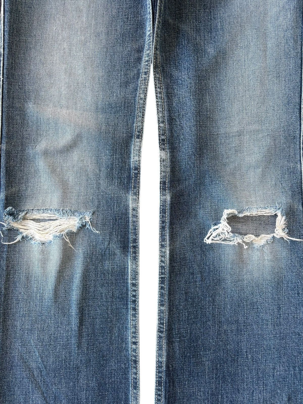 Lee Vintage Lee Union Made Distressed Bush Pants Flare Jeans Size 28" / US 6 / IT 42 - 3 Thumbnail