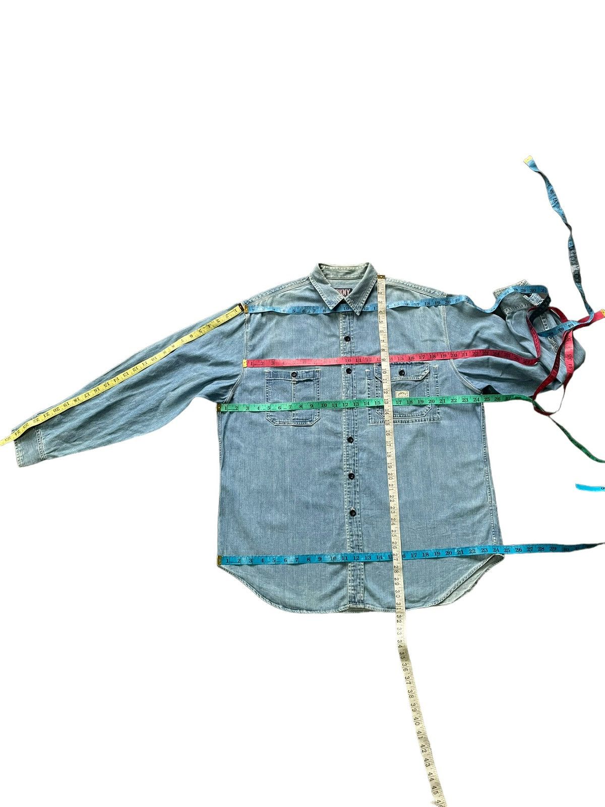 Designer Vintage DKNY Denim Shirt Size US XL / EU 56 / 4 - 8 Thumbnail