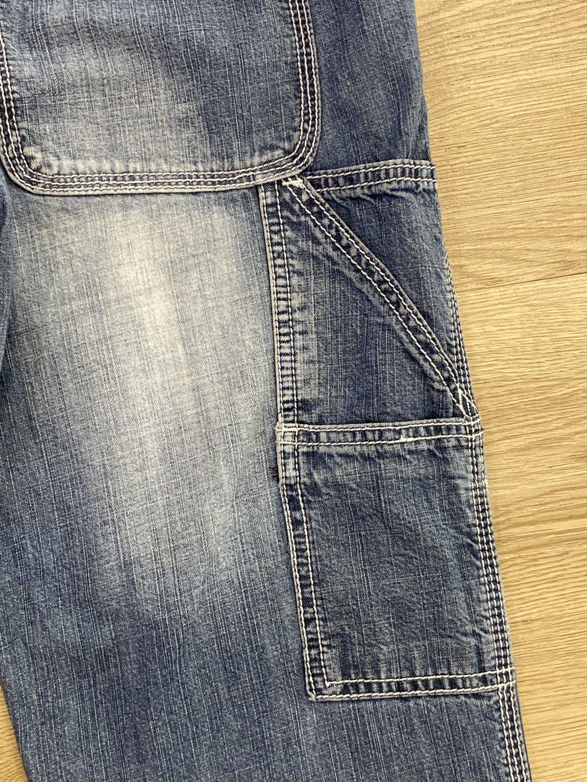 Japanese Brand Japanese Brand Faded Blue Wash Buckle Back Style Jeans Size US 32 / EU 48 - 6 Thumbnail